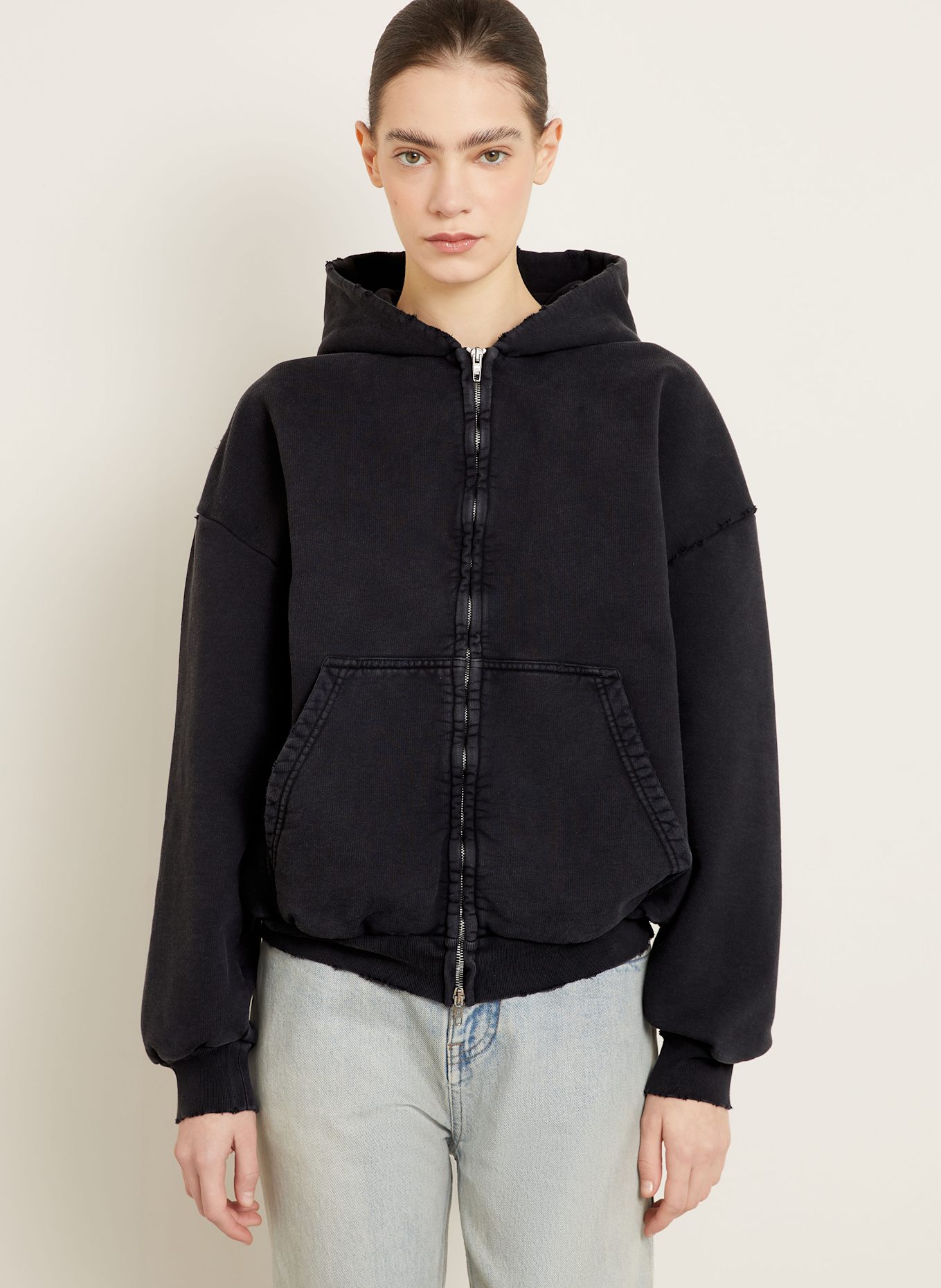 BALENCIAGA Sweatjacke: SCHWARZ