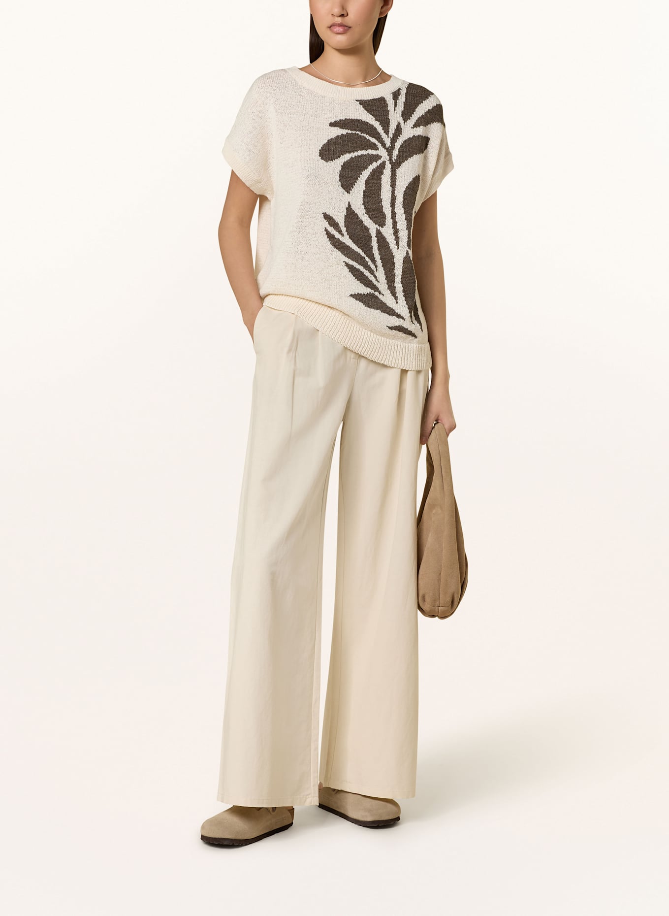 comma Strickshirt: CREME / KHAKI