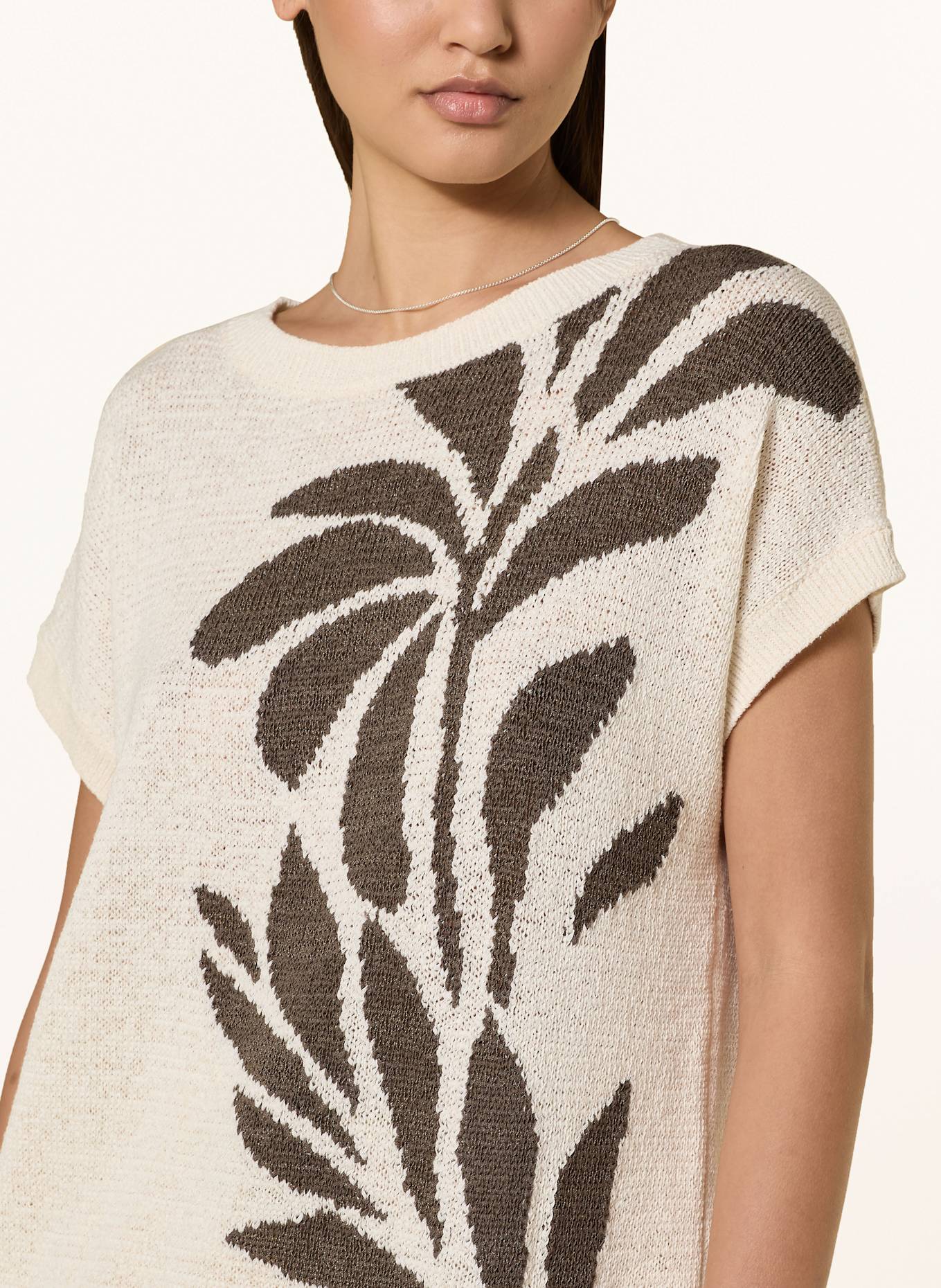 comma Strickshirt: CREME / KHAKI