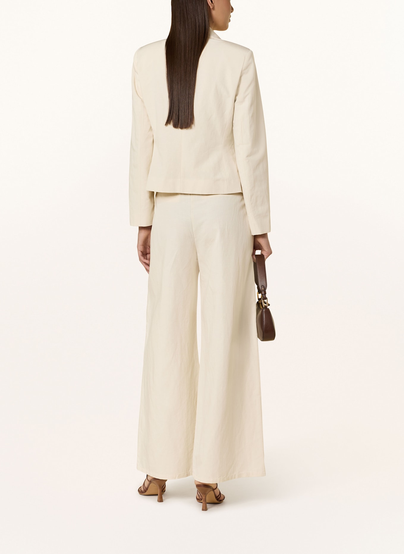 comma Marlenehose mit Leinen: ECRU