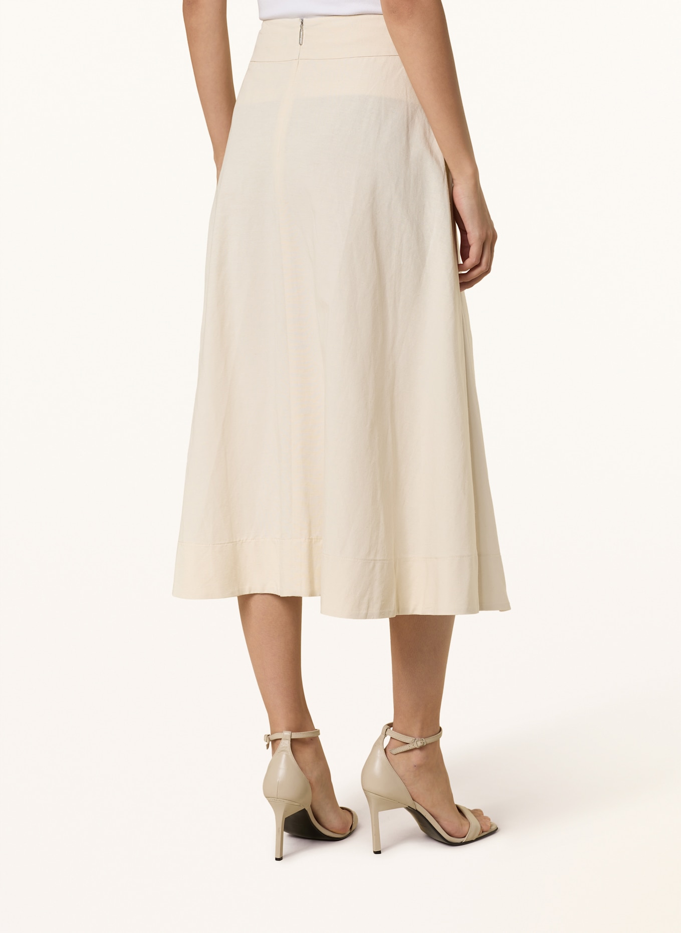 comma Skirt with linen: CREAM