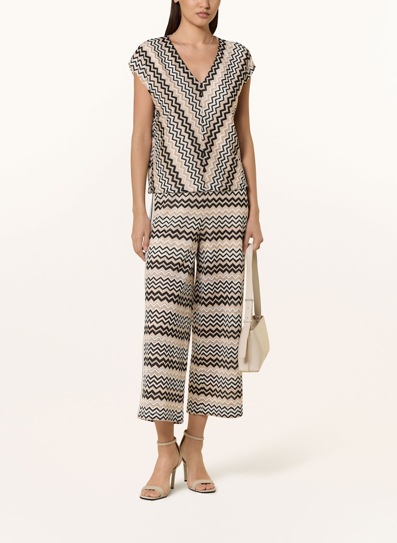 comma T-Shirt: WEISS/ BEIGE/ SCHWARZ