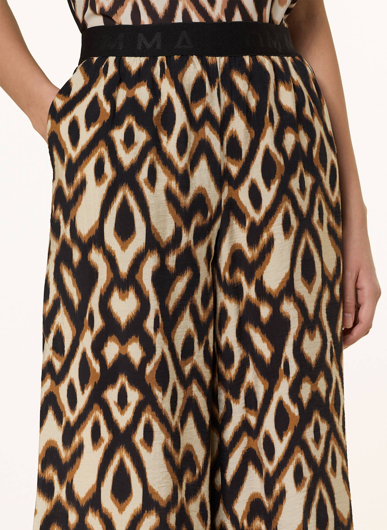 comma Marlenehose: BRAUN / CREME / SCHWARZ