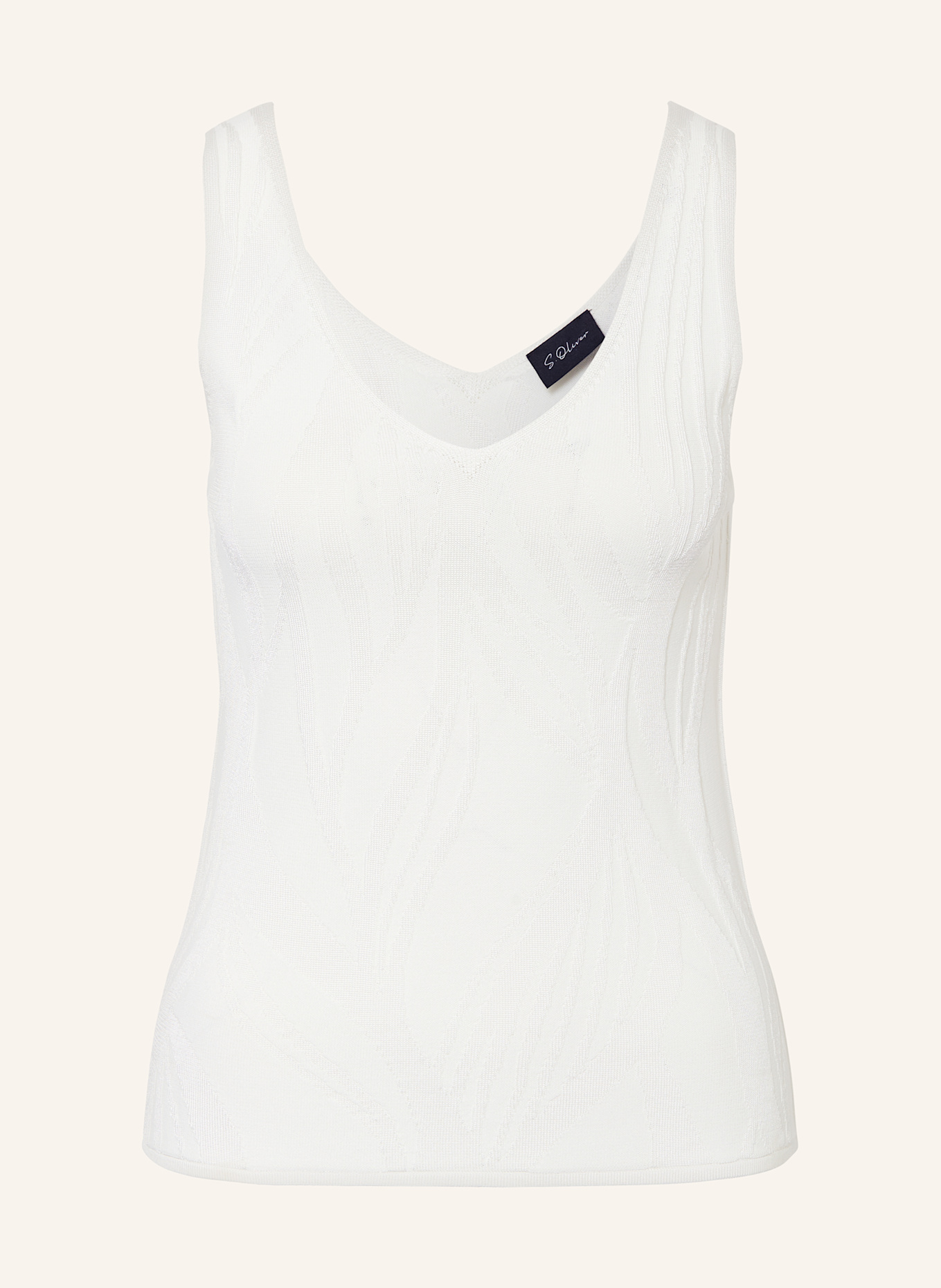 s.Oliver BLACK LABEL Stricktop: WEISS