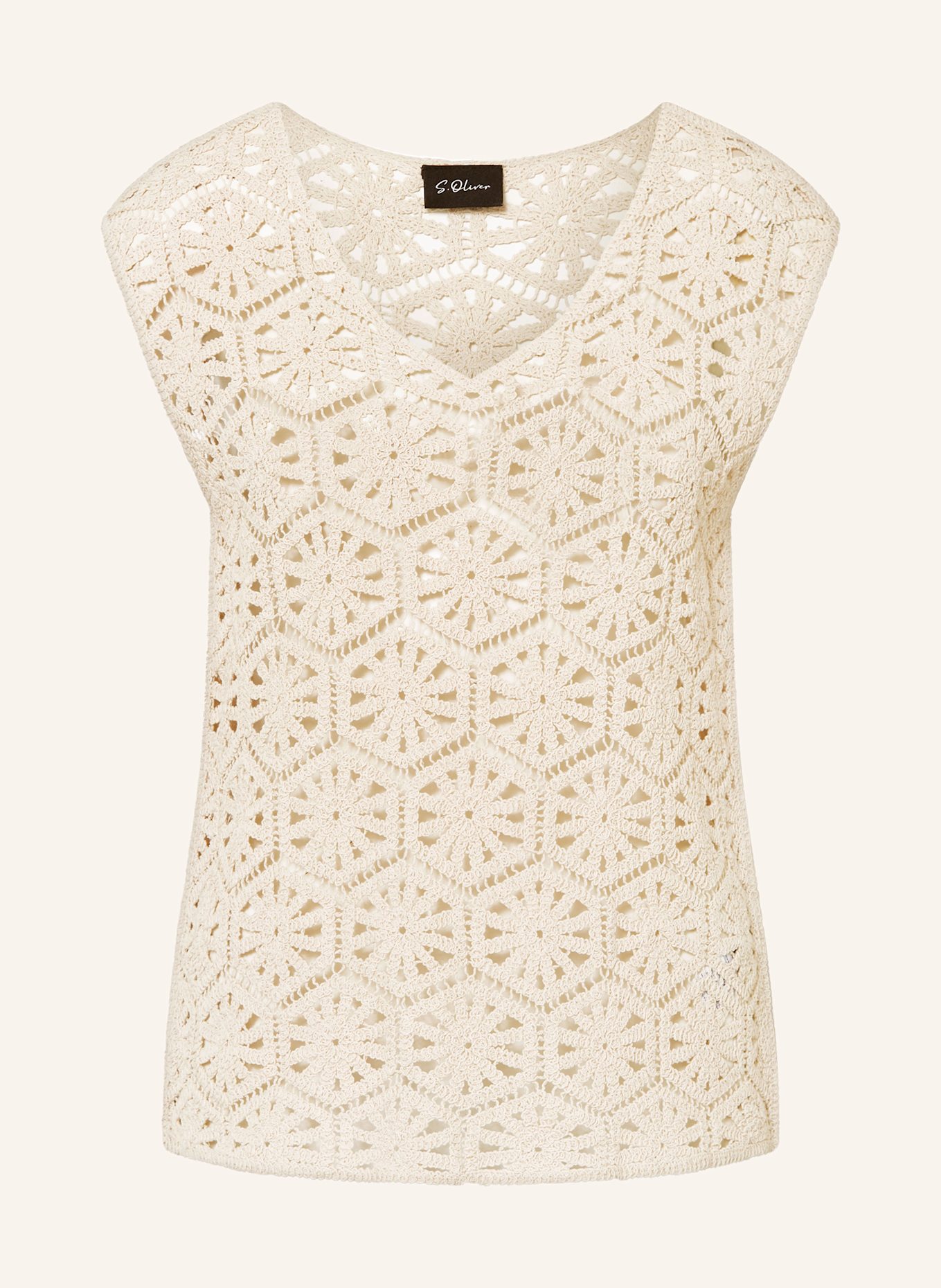 s.Oliver BLACK LABEL Stricktop: CREME