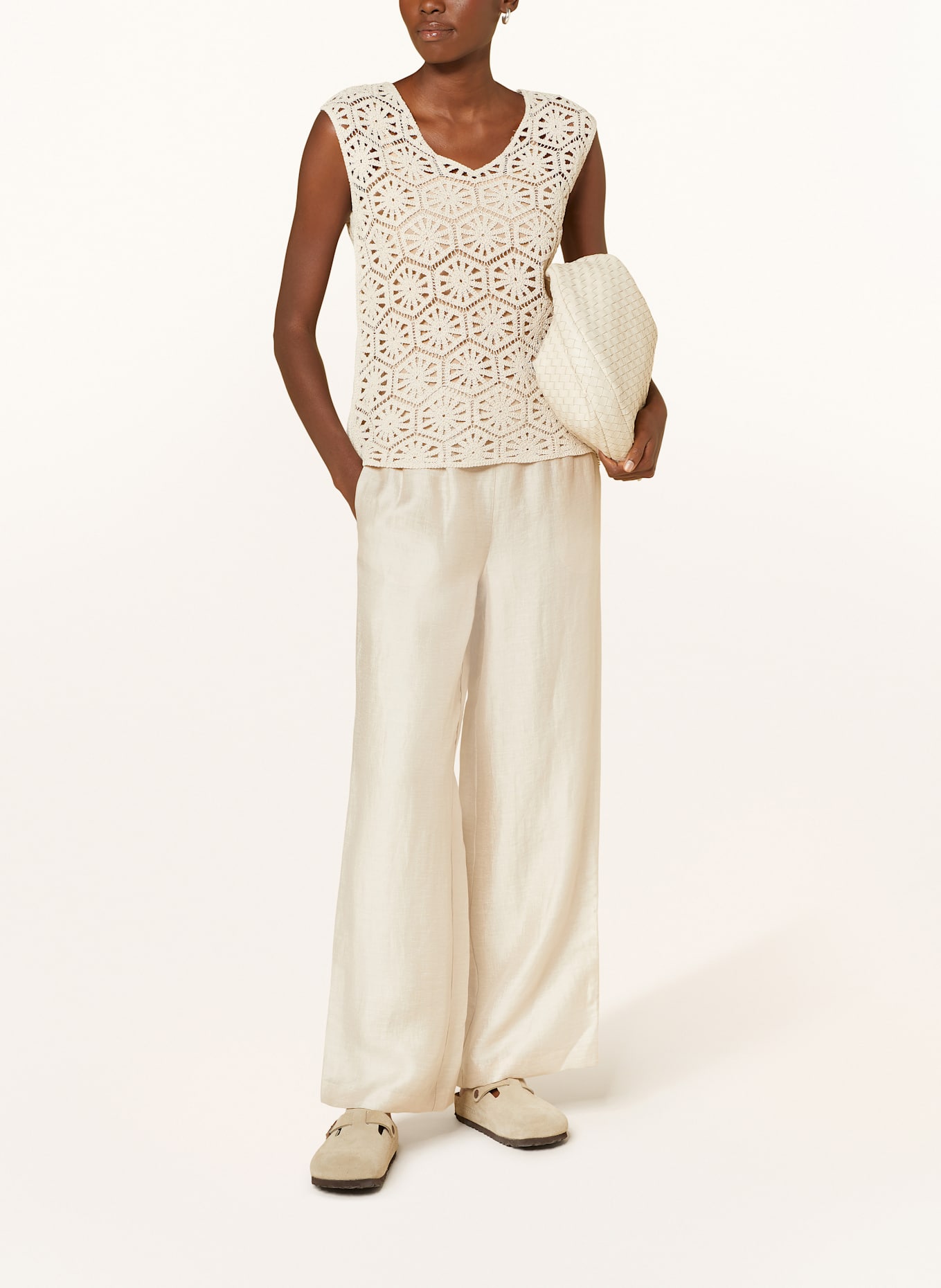 s.Oliver BLACK LABEL Stricktop: CREME