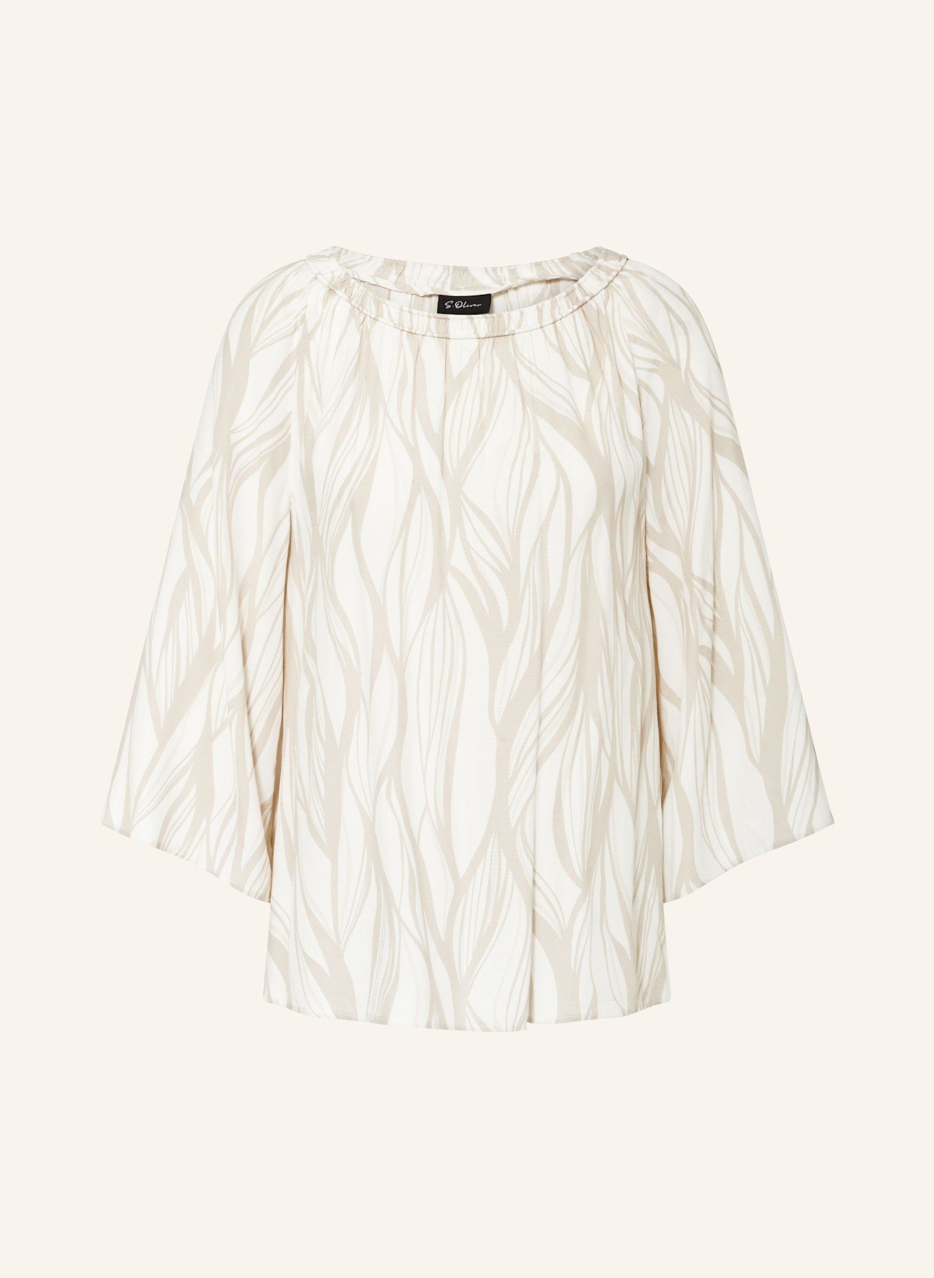 s.Oliver BLACK LABEL Blusenshirt mit 3/4-Arm: CREME / ECRU