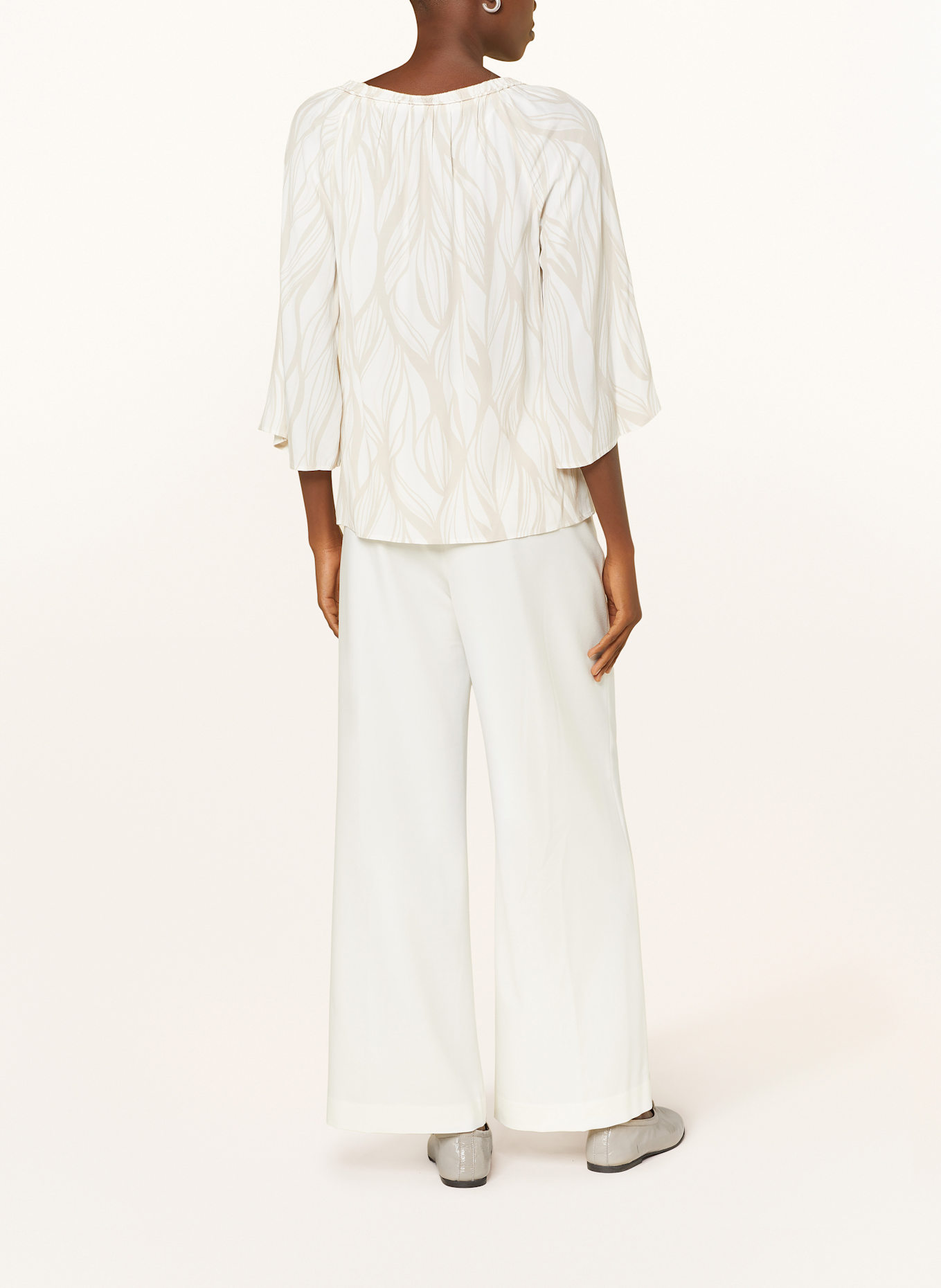 s.Oliver BLACK LABEL Blusenshirt mit 3/4-Arm: CREME / ECRU