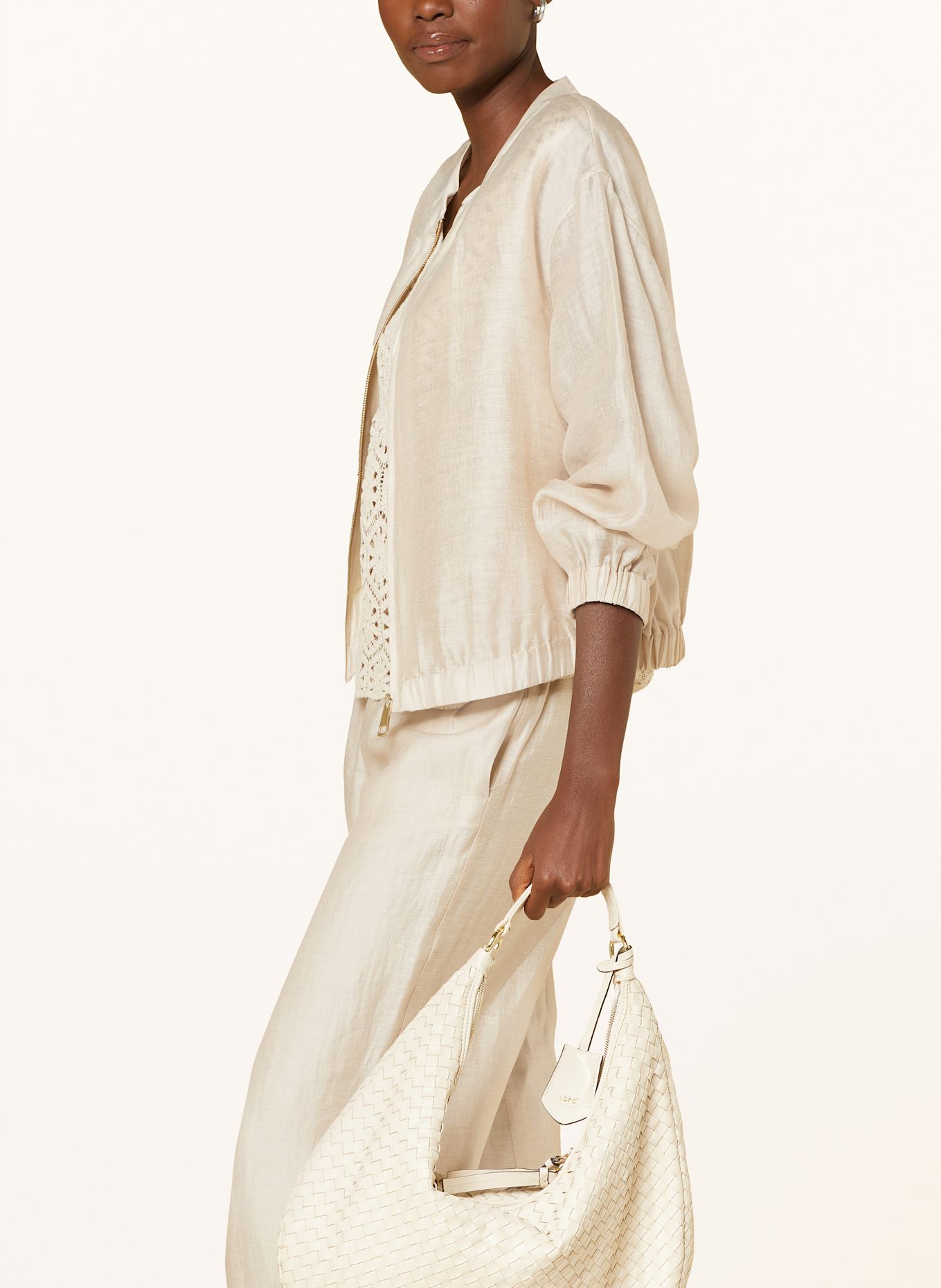 s.Oliver BLACK LABEL Blouson mit Leinen: BEIGE