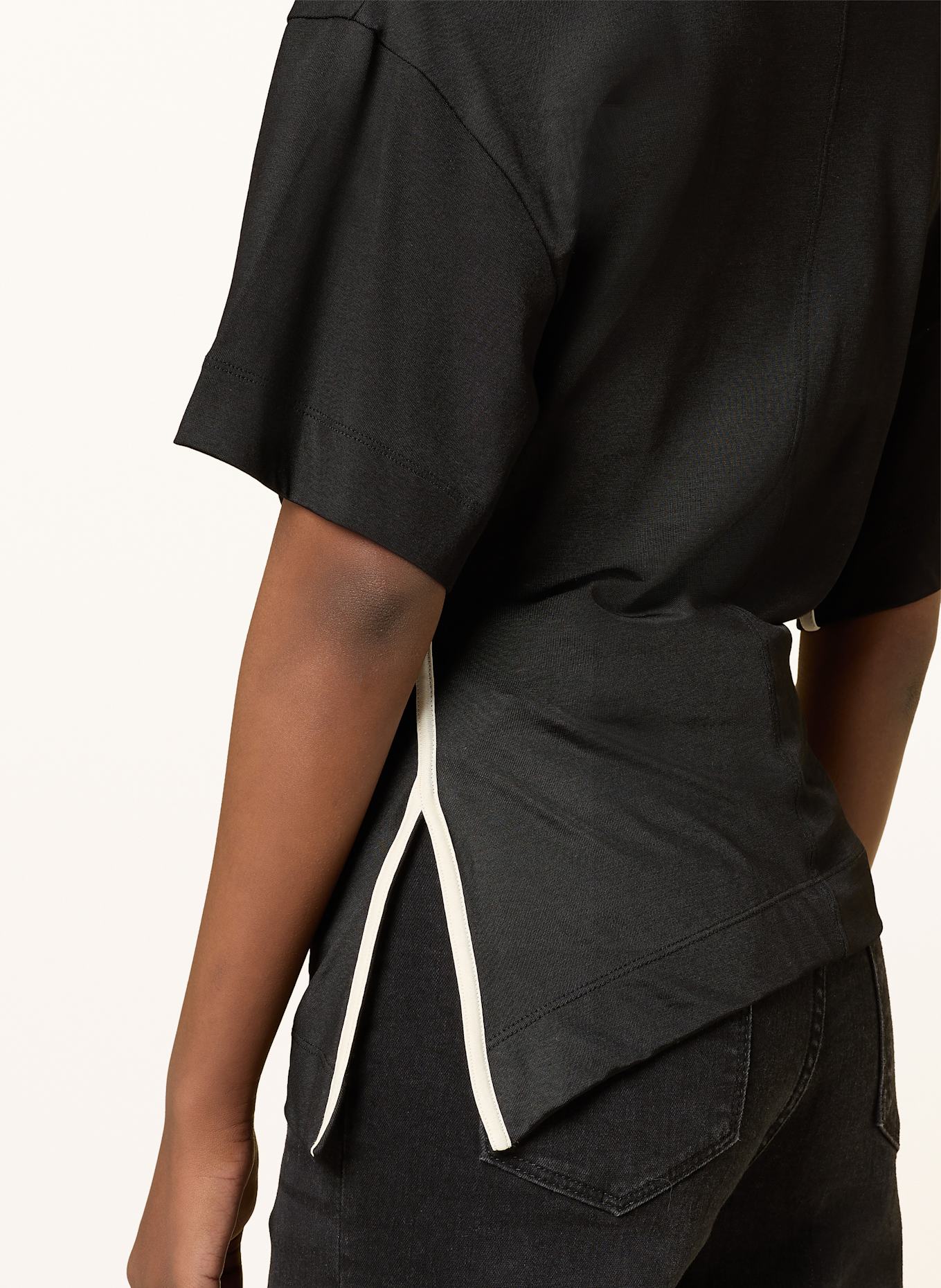 REISS T-Shirt: SCHWARZ / WEISS