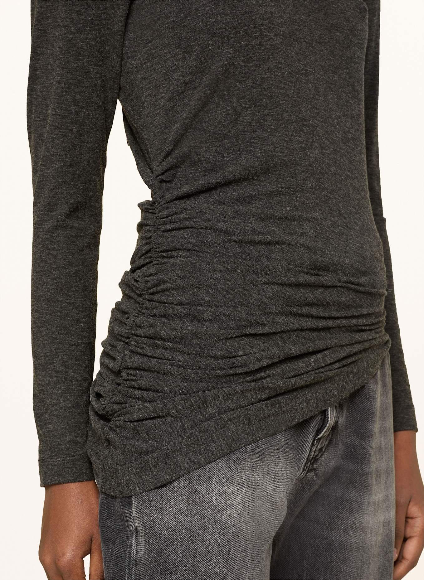 REISS Koszulka z długim rękawem: CZIEMNOSZARY