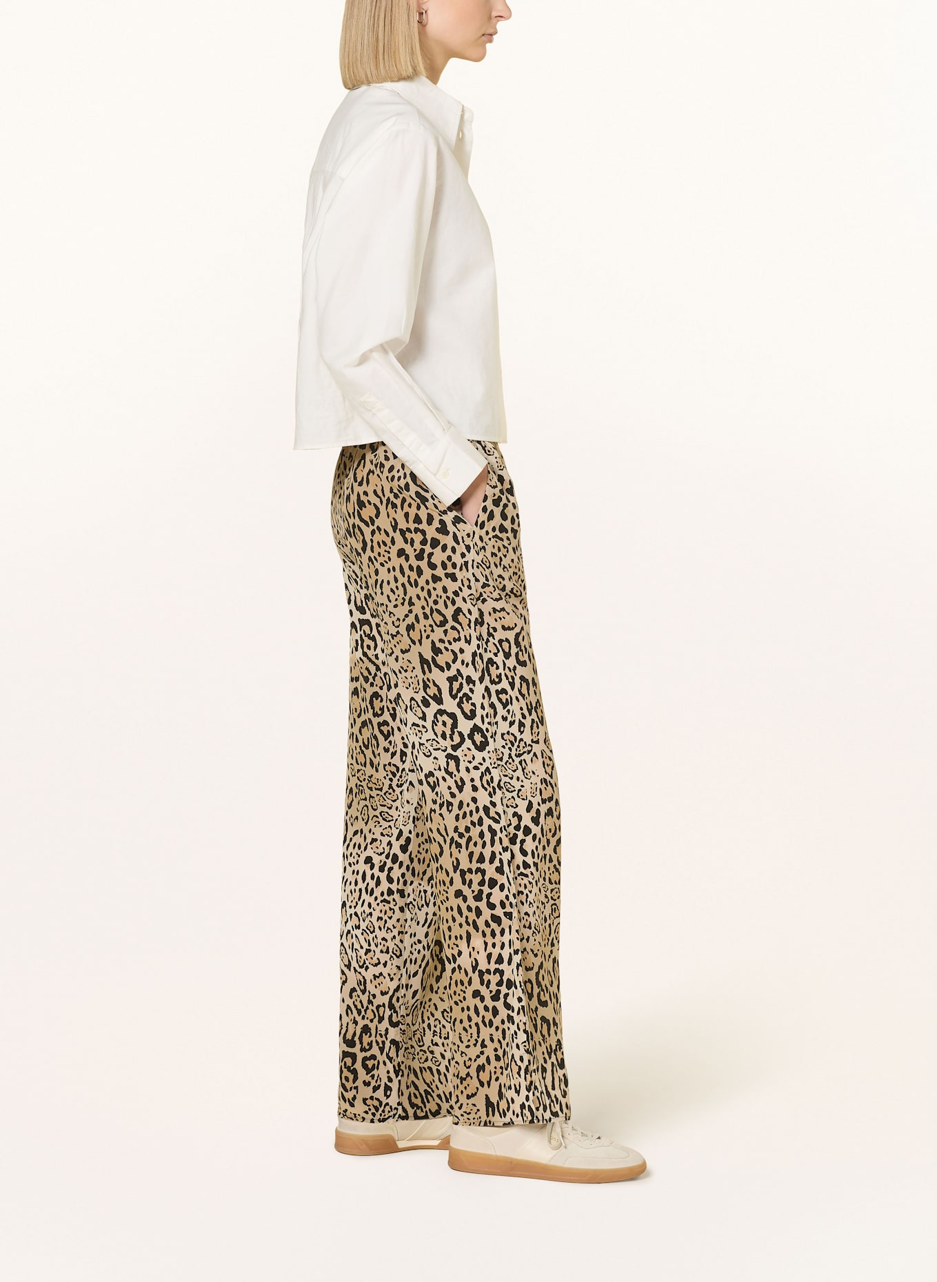 Princess GOES HOLLYWOOD Marlenehose aus Seide: BEIGE / DUNKELBRAUN / BRAUN