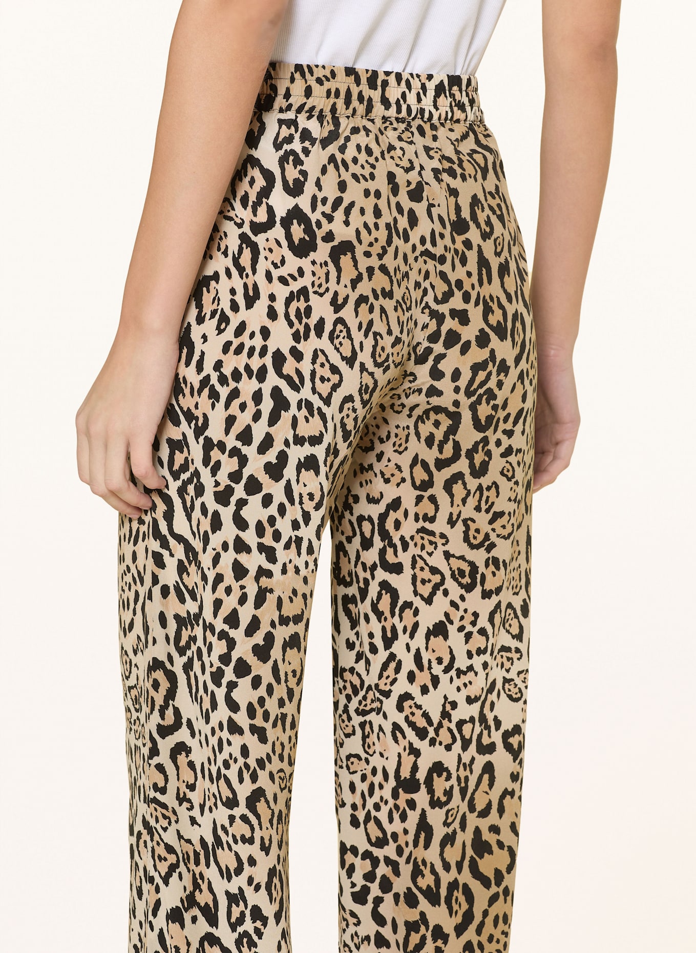 Princess GOES HOLLYWOOD Marlenehose aus Seide: BEIGE / DUNKELBRAUN / BRAUN