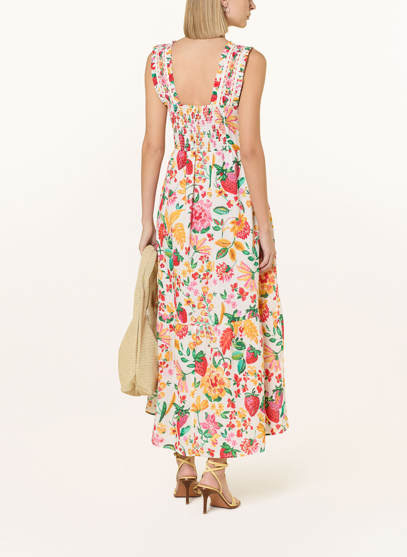 Princess GOES HOLLYWOOD Kleid mit Rüschen: WEISS / ROT / GELB