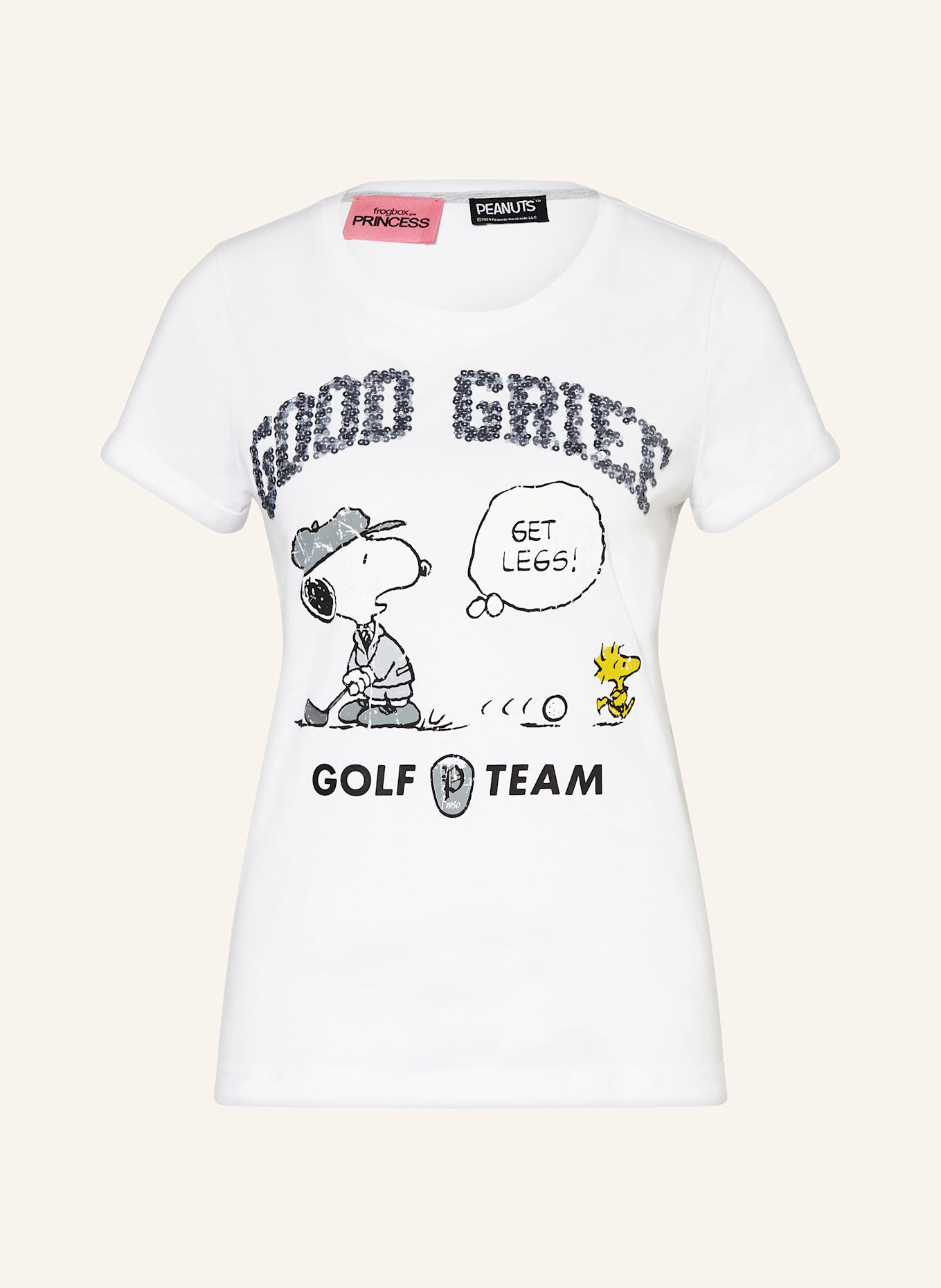 FrogBox T-Shirt mit Pailletten: WEISS