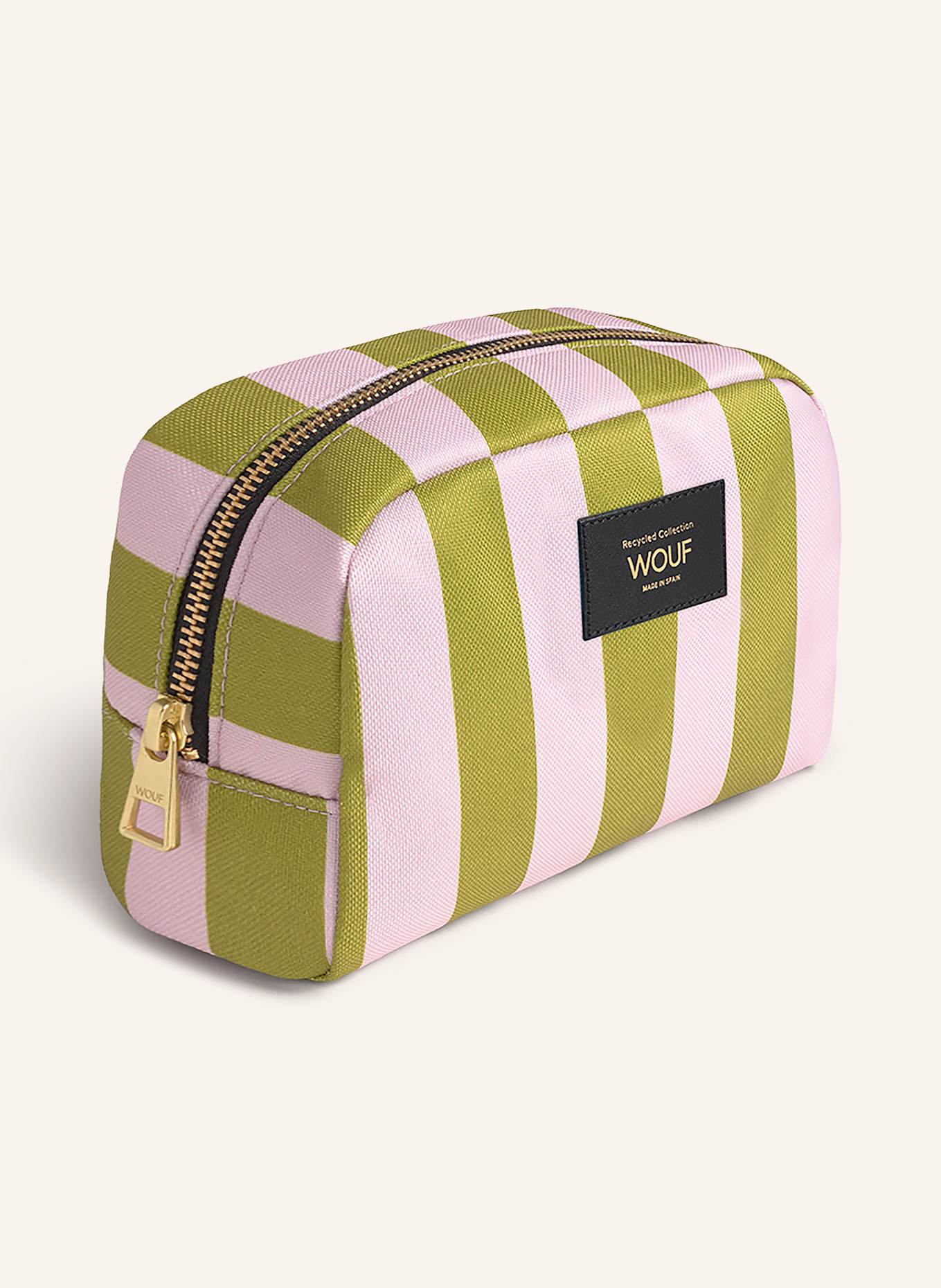 WOUF CABANA cosmetic bag: LIGHT GREEN / LIGHT PINK