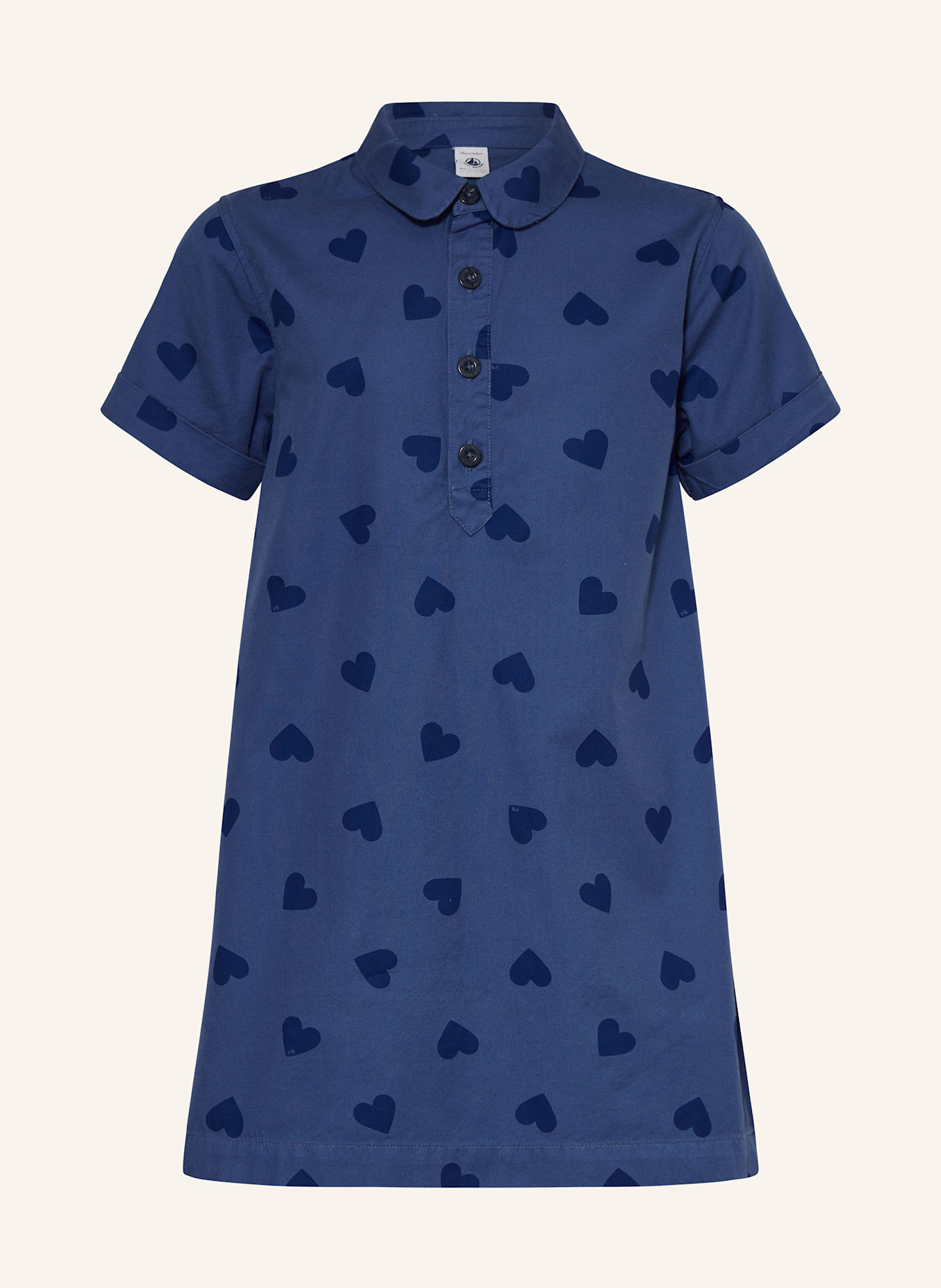 PETIT BATEAU Jeanskleid: BLAU/ DUNKELBLAU