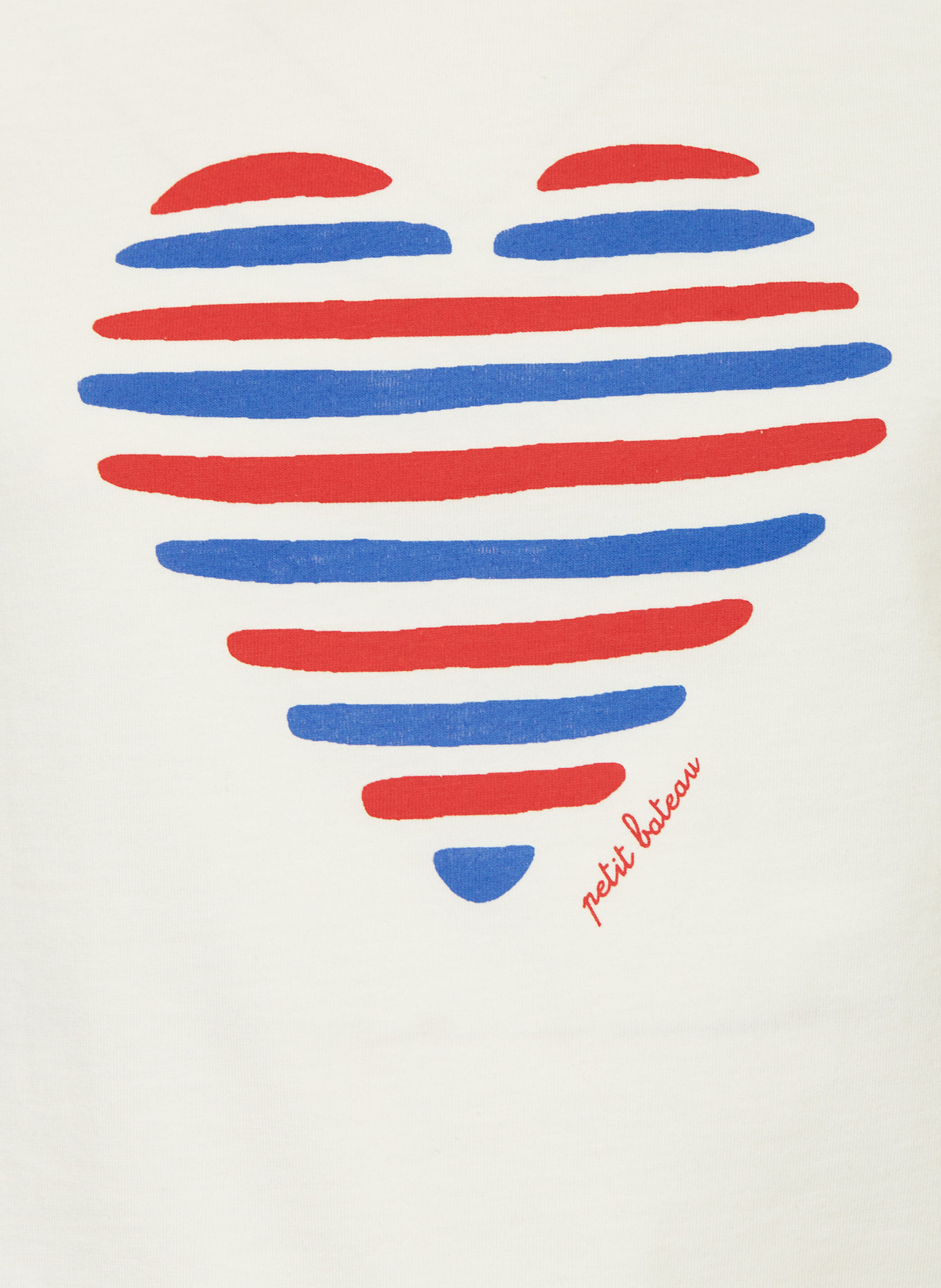 PETIT BATEAU T-Shirt: ECRU / BLAU / ROT
