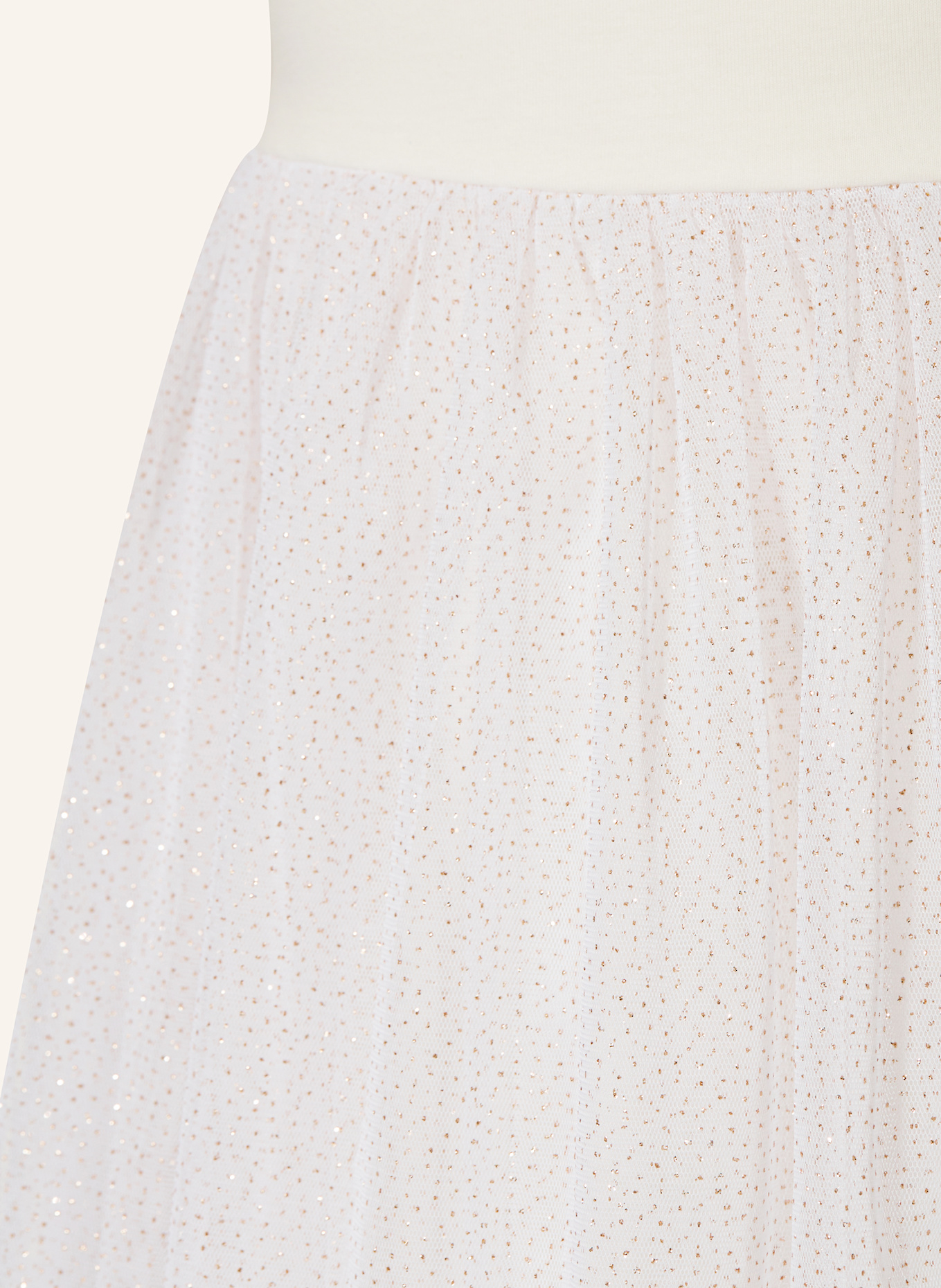 PETIT BATEAU Kleid im Materialmix: ECRU/ GOLD