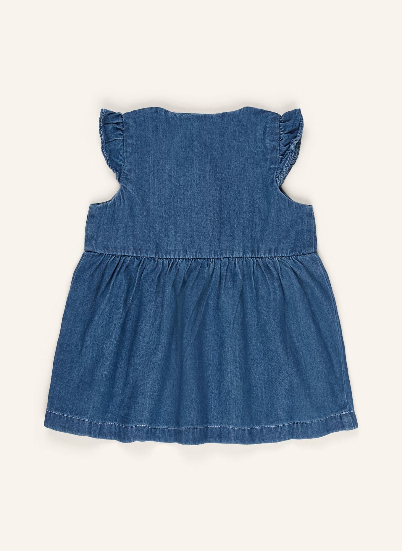PETIT BATEAU Kleid in Jeansoptik mit Volants: BLAU