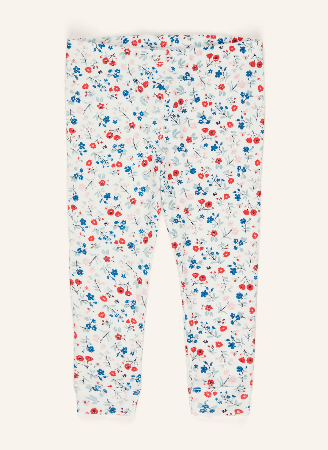 PETIT BATEAU Leggings: WEISS/ BLAU/ ROT