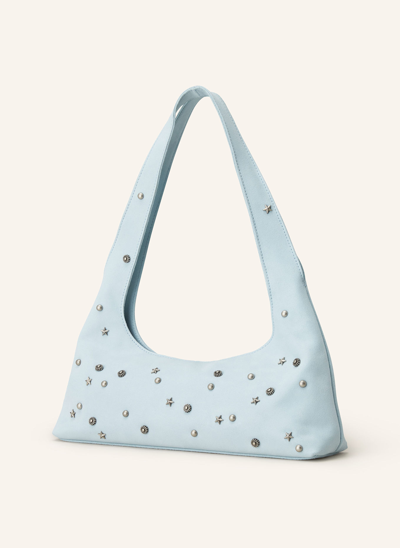 MARGE SHERWOOD Torebka hobo HALTER z ćwiekami: JASNONIEBIESKI