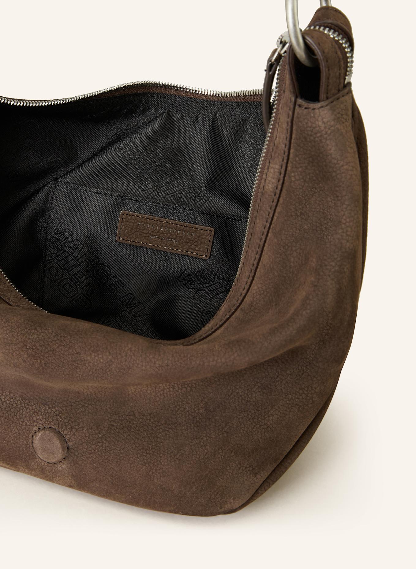 MARGE SHERWOOD Hobo bag: DARK BROWN