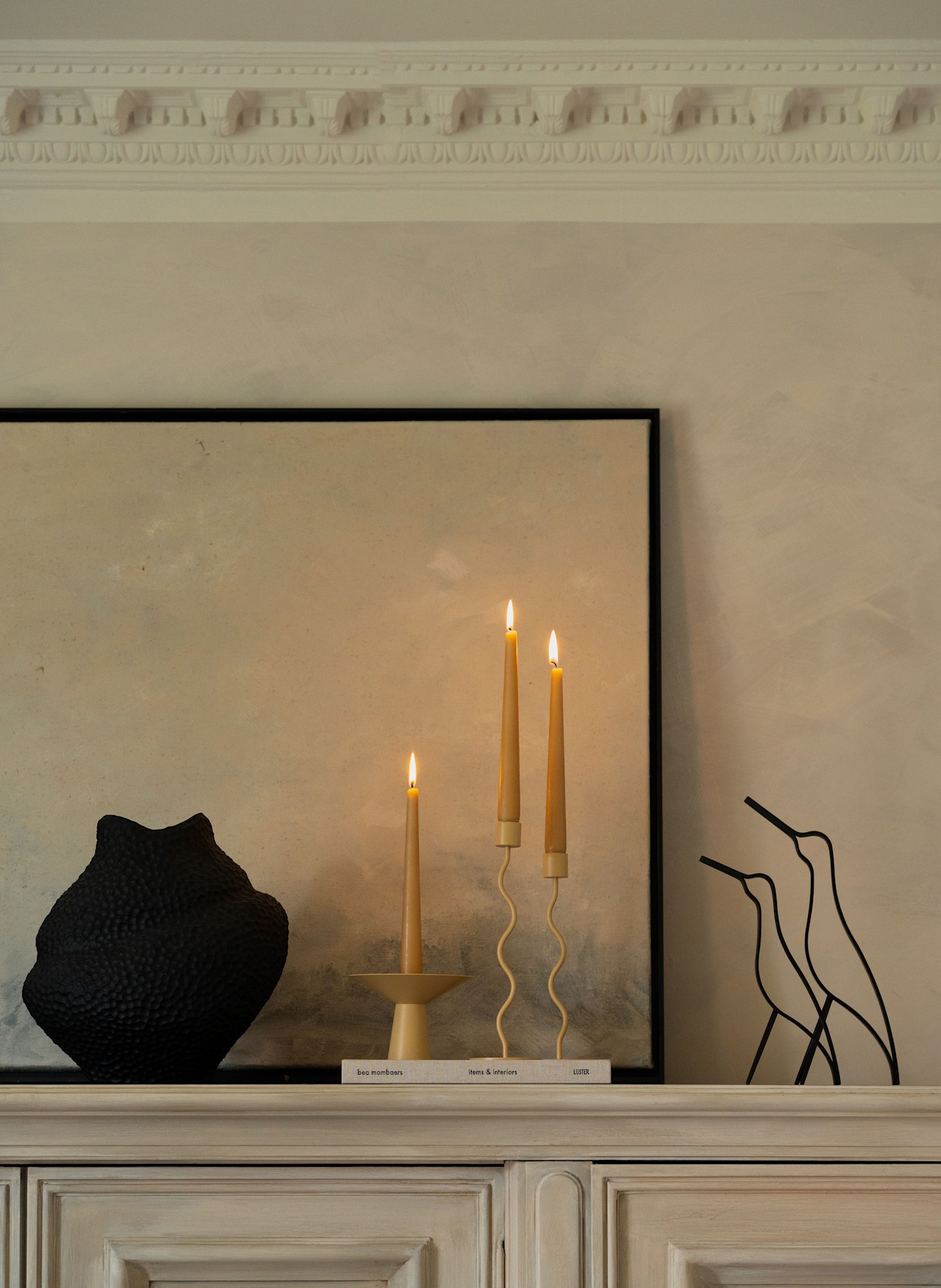 COOEE Design Kerzenhalter CURVED: HELLBRAUN