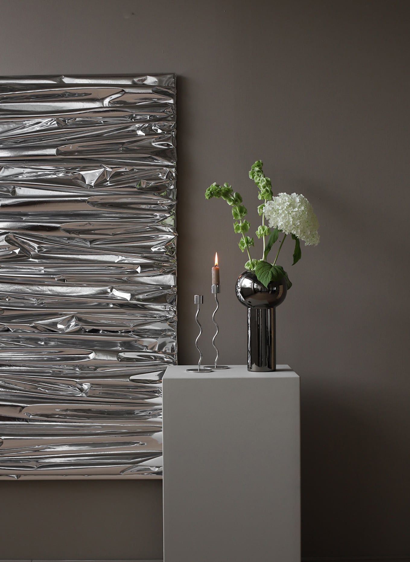 COOEE Design Kerzenhalter CURVED: SILBER