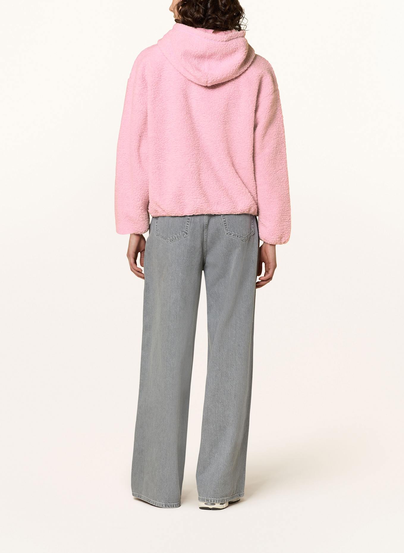 American Vintage Plyšová bunda HOKTOWN: RŮŽOVÁ