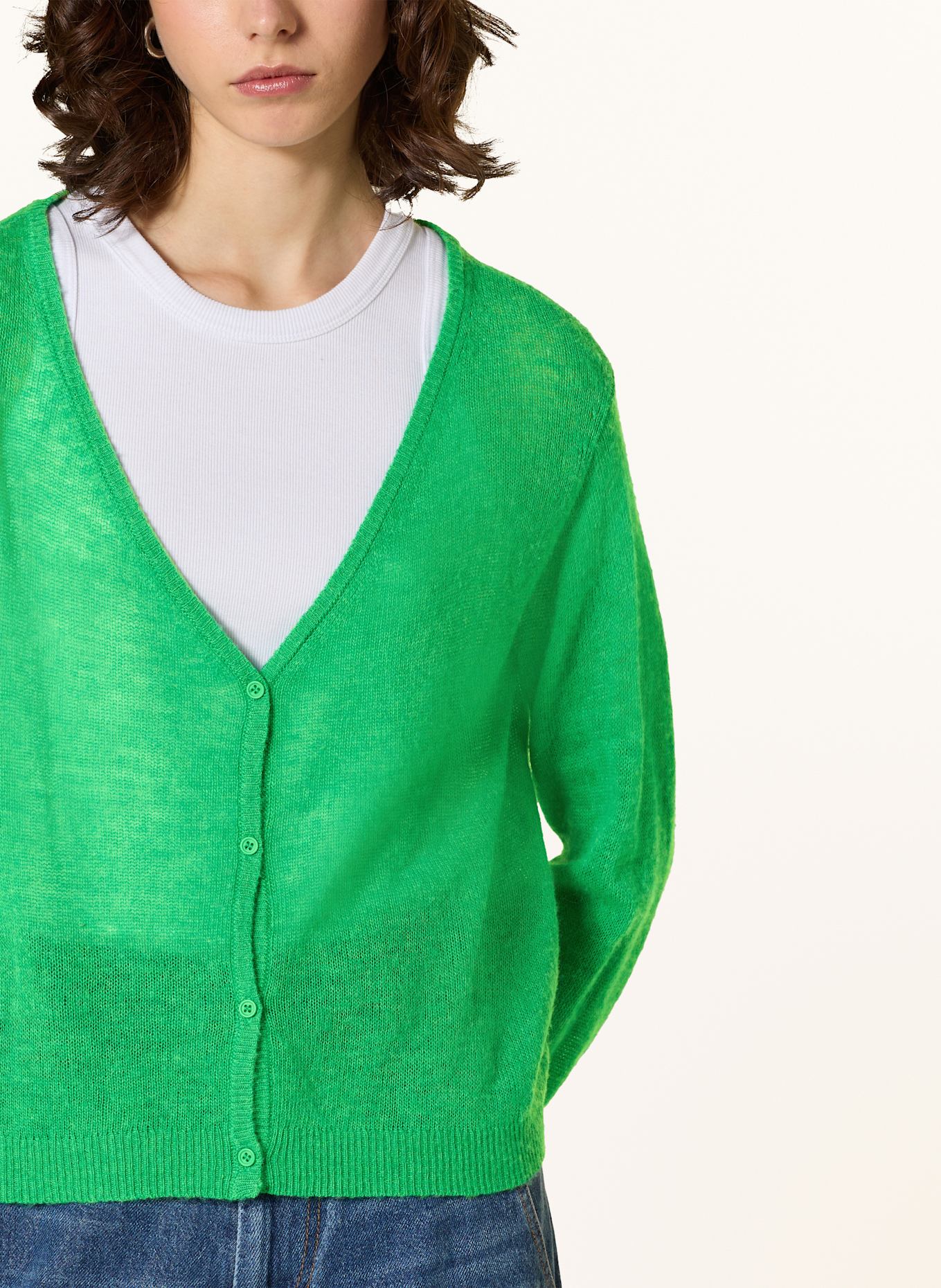 American Vintage Strickjacke: HELLGRÜN