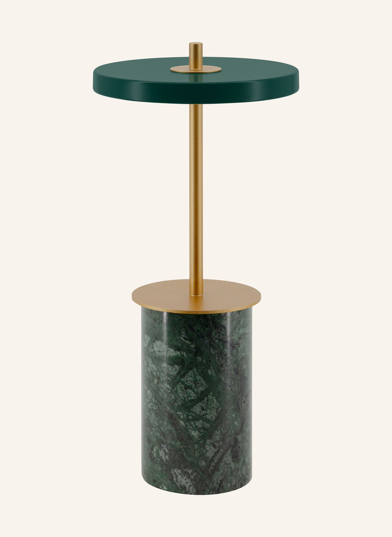 UMAGE Tischleuchte ASTERIA MOVE MINI: DUNKELGRÜN / GOLD
