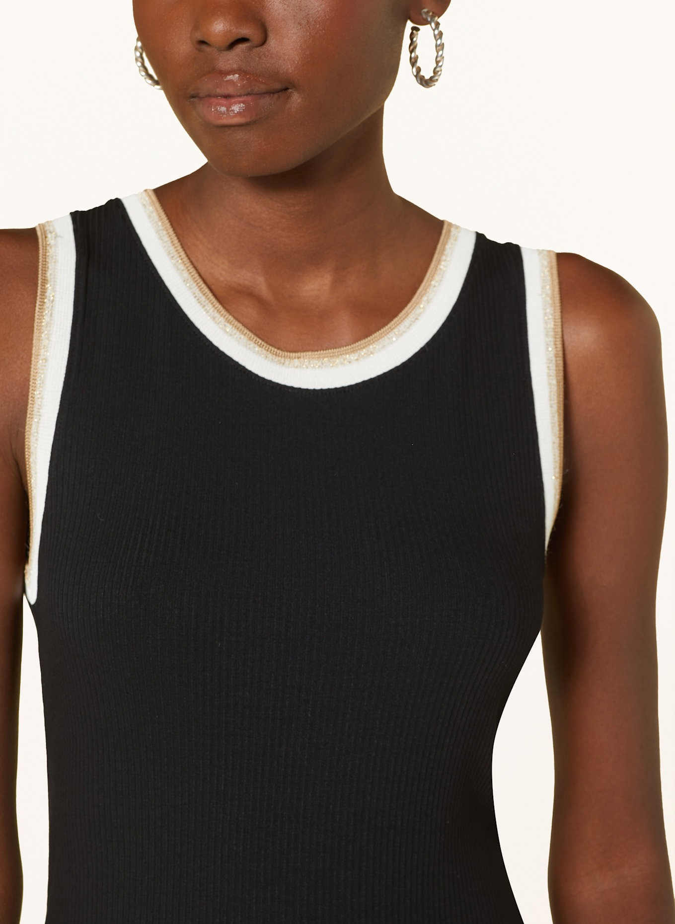CINQUE Top CIRAL mit Glitzergarn: SCHWARZ