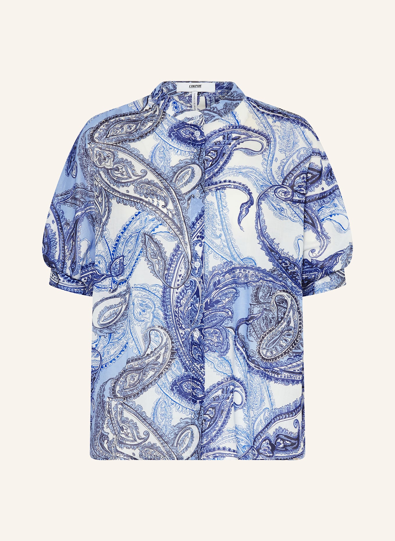 CINQUE Bluse CITERNA: WEISS / BLAU