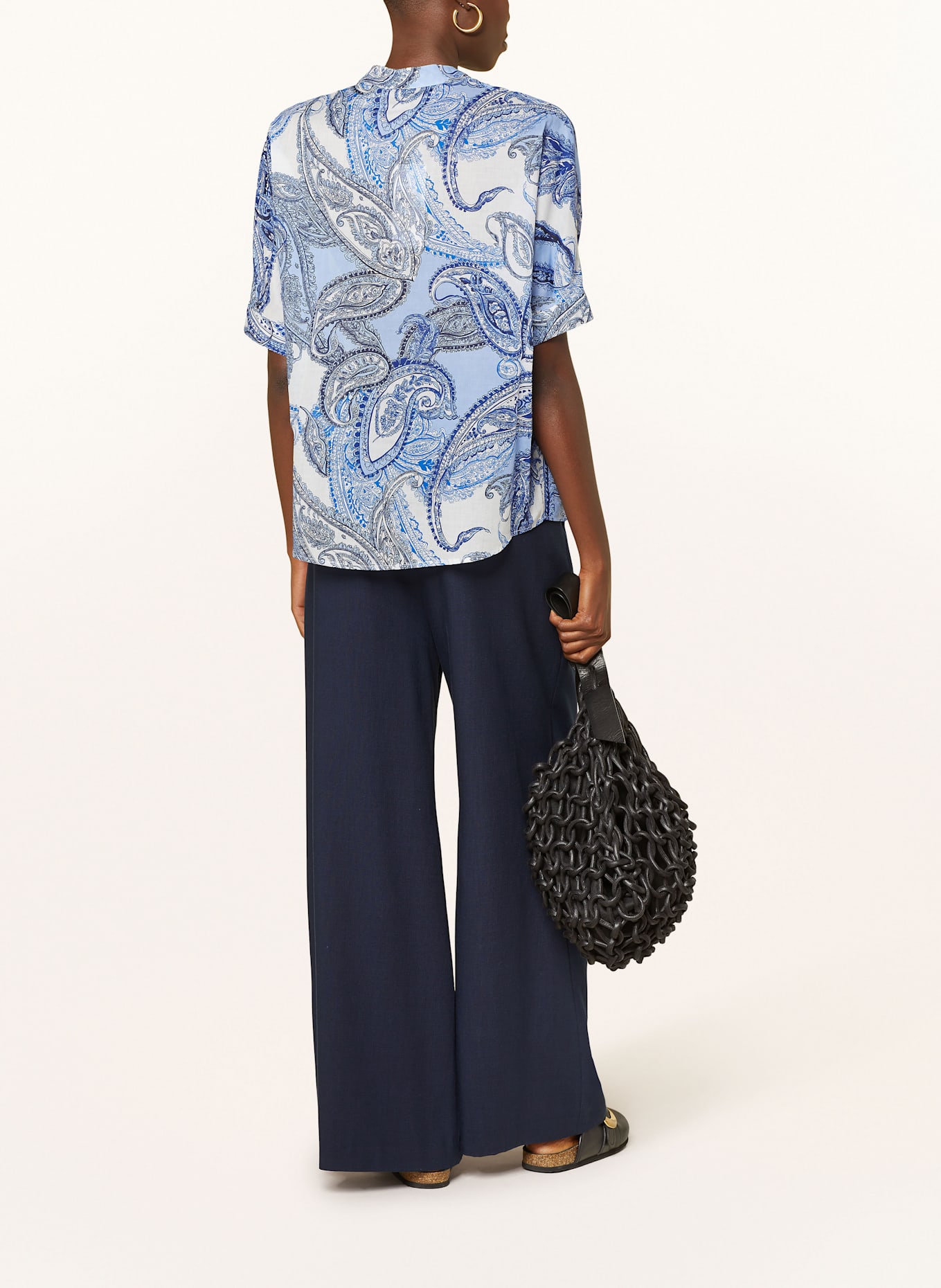 CINQUE Bluse CITERNA: WEISS / BLAU