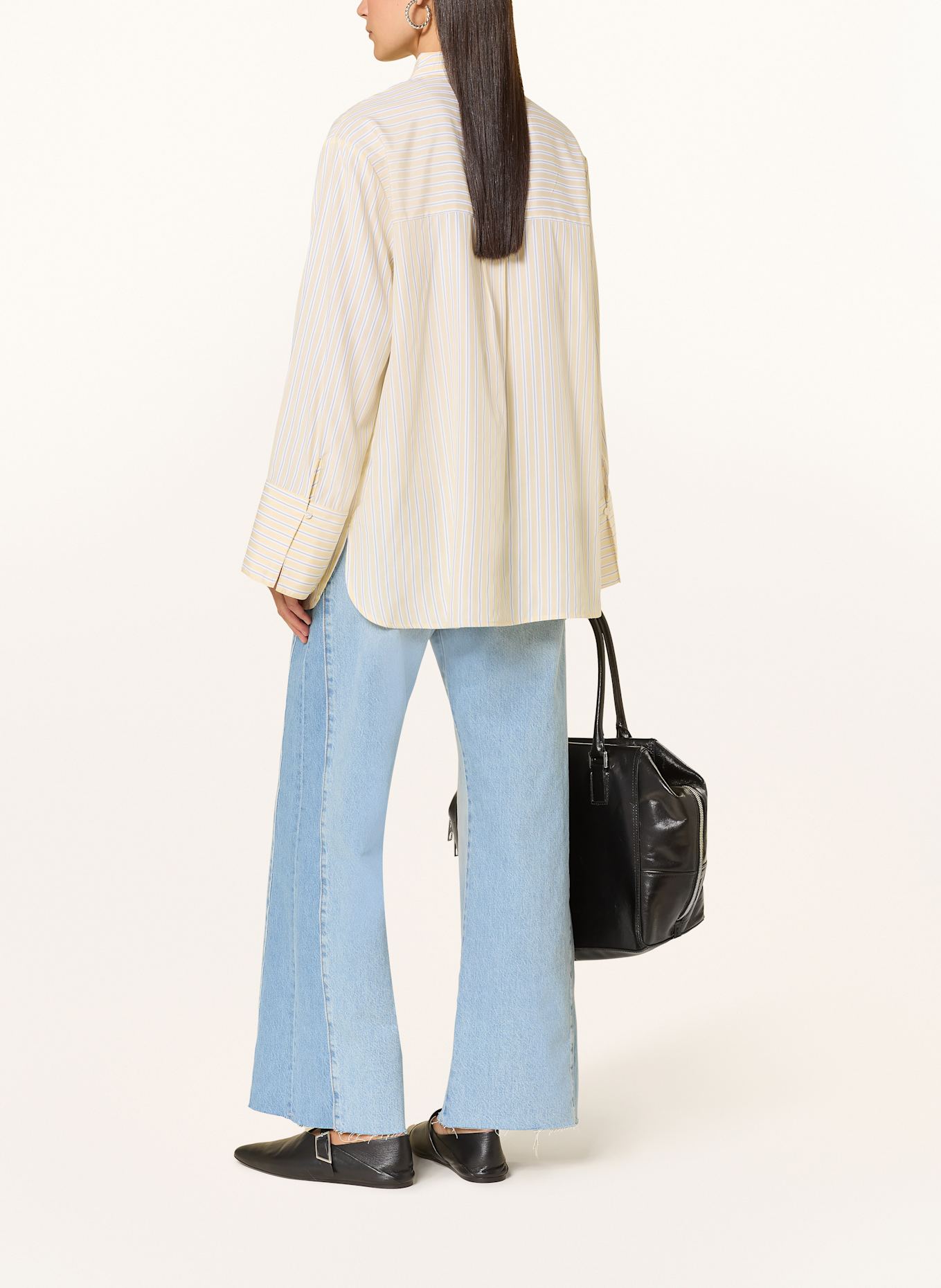 NEO NOIR Hemdbluse DITA: GELB / WEISS / GRAU