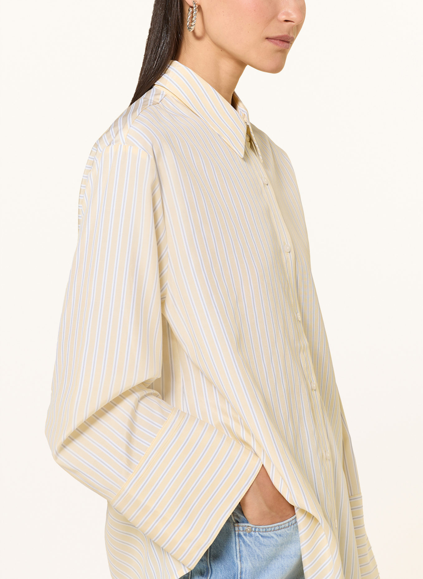 NEO NOIR Hemdbluse DITA: GELB / WEISS / GRAU