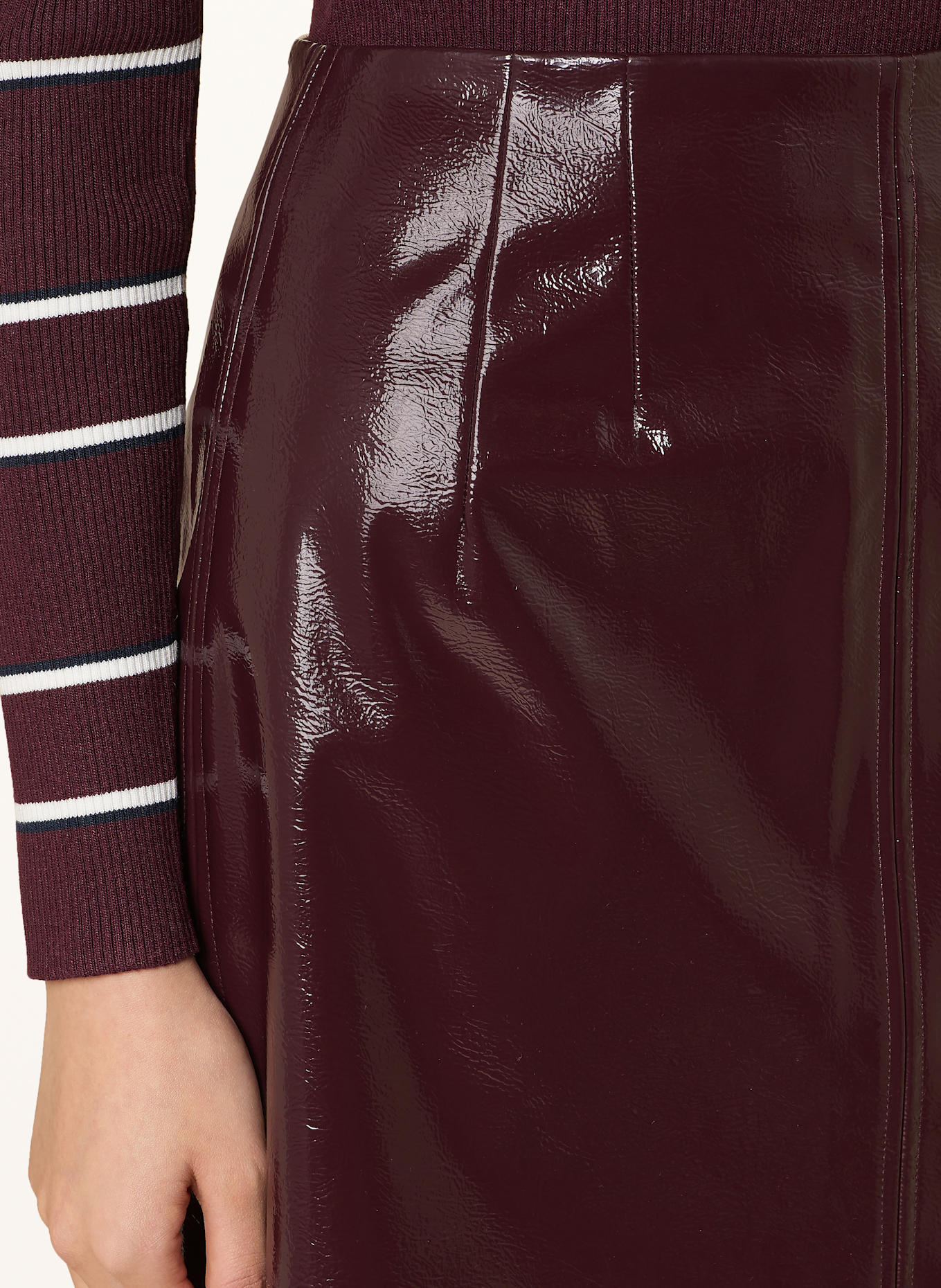 NEO NOIR Spódnica HEMIE z imitacji skóry: CIEMNOCZERWONY