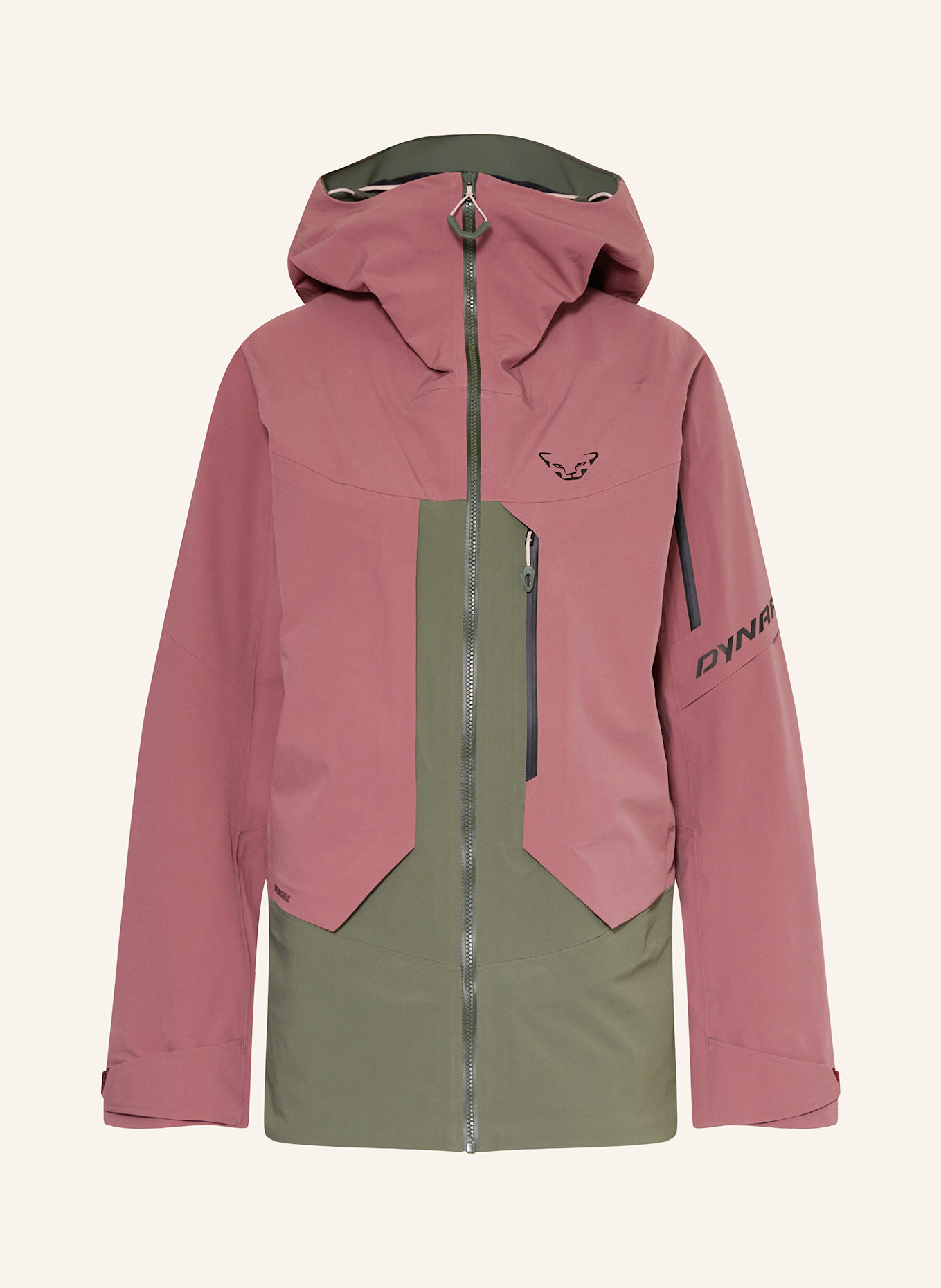 DYNAFIT Kurtka narciarska z hardshellu TIGARD 3L STRETCH: BRUDNY RÓŻ / KHAKI