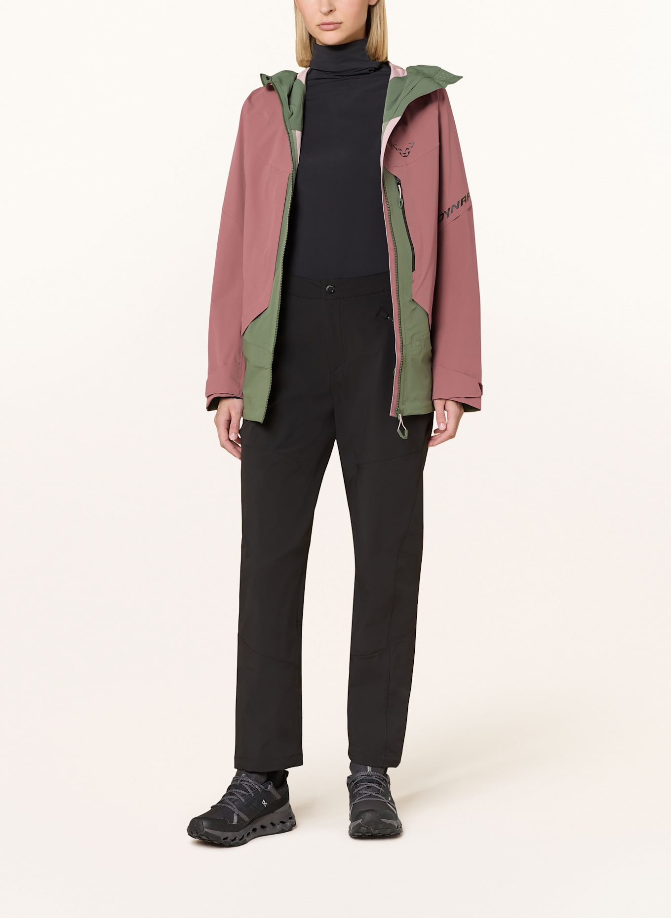 DYNAFIT Kurtka narciarska z hardshellu TIGARD 3L STRETCH: BRUDNY RÓŻ / KHAKI