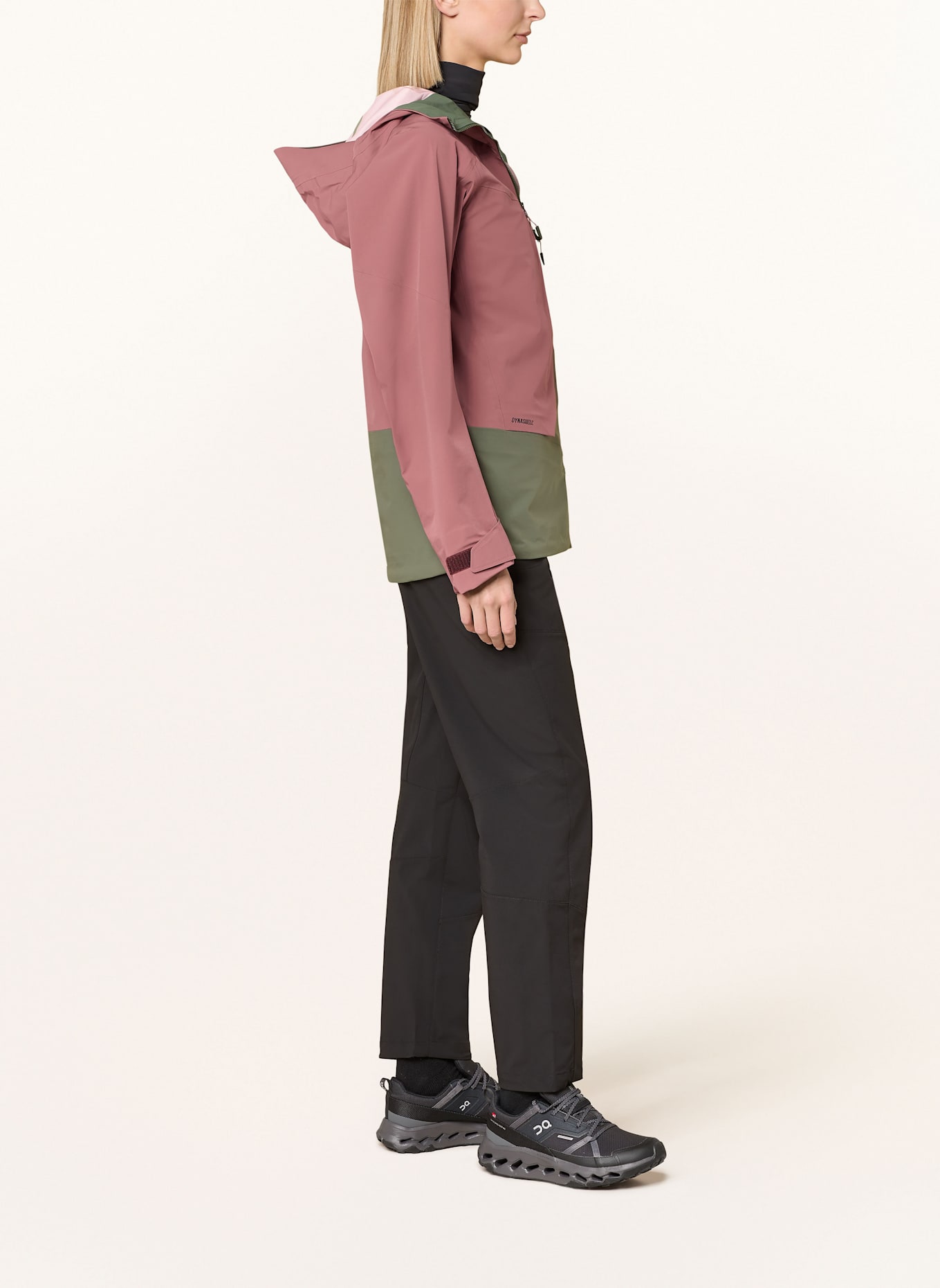 DYNAFIT Kurtka narciarska z hardshellu TIGARD 3L STRETCH: BRUDNY RÓŻ / KHAKI