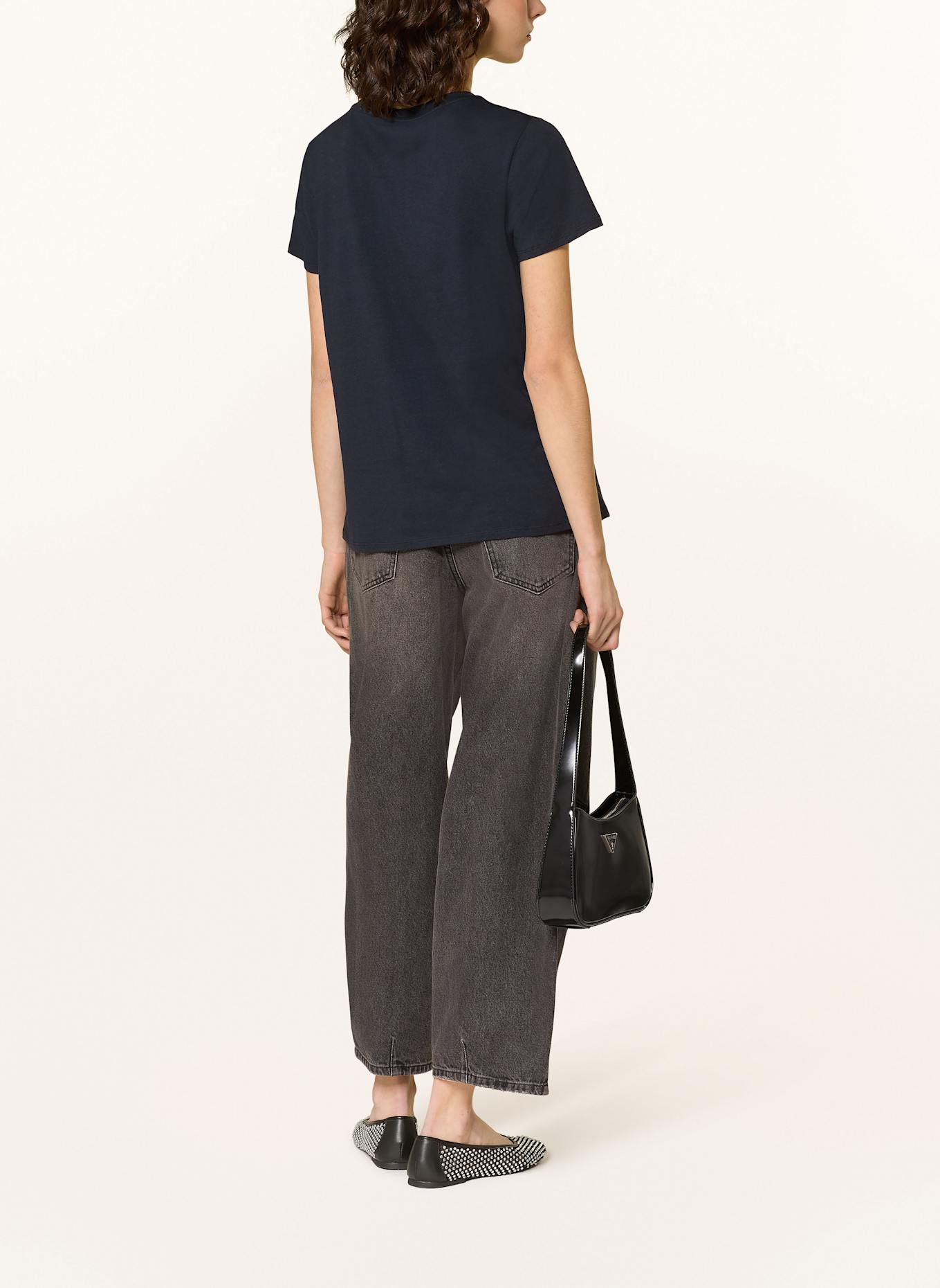 GUESS T-shirt with decorative gems: DARK BLUE