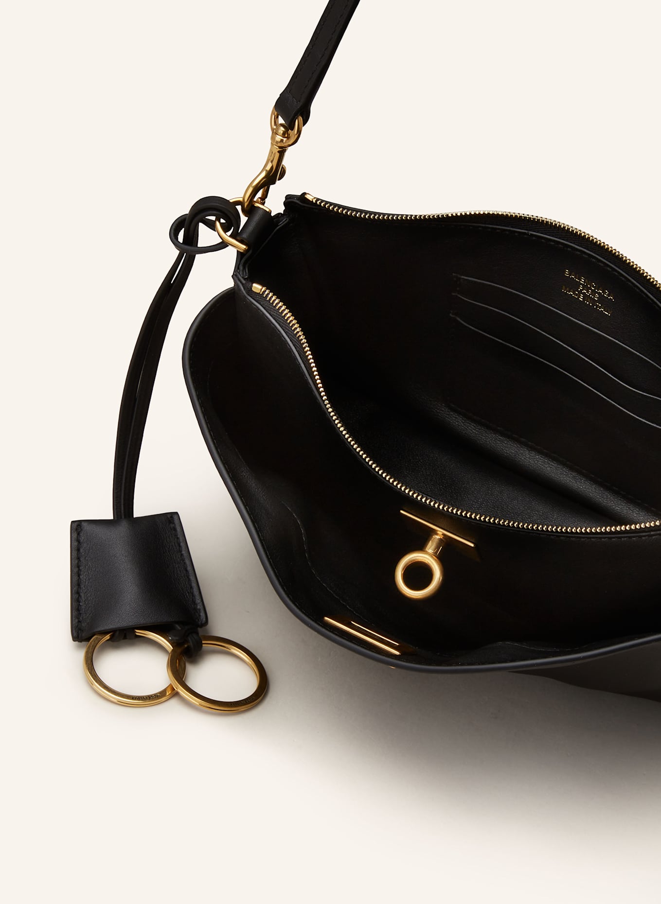 BALENCIAGA Schultertasche RODEO: SCHWARZ