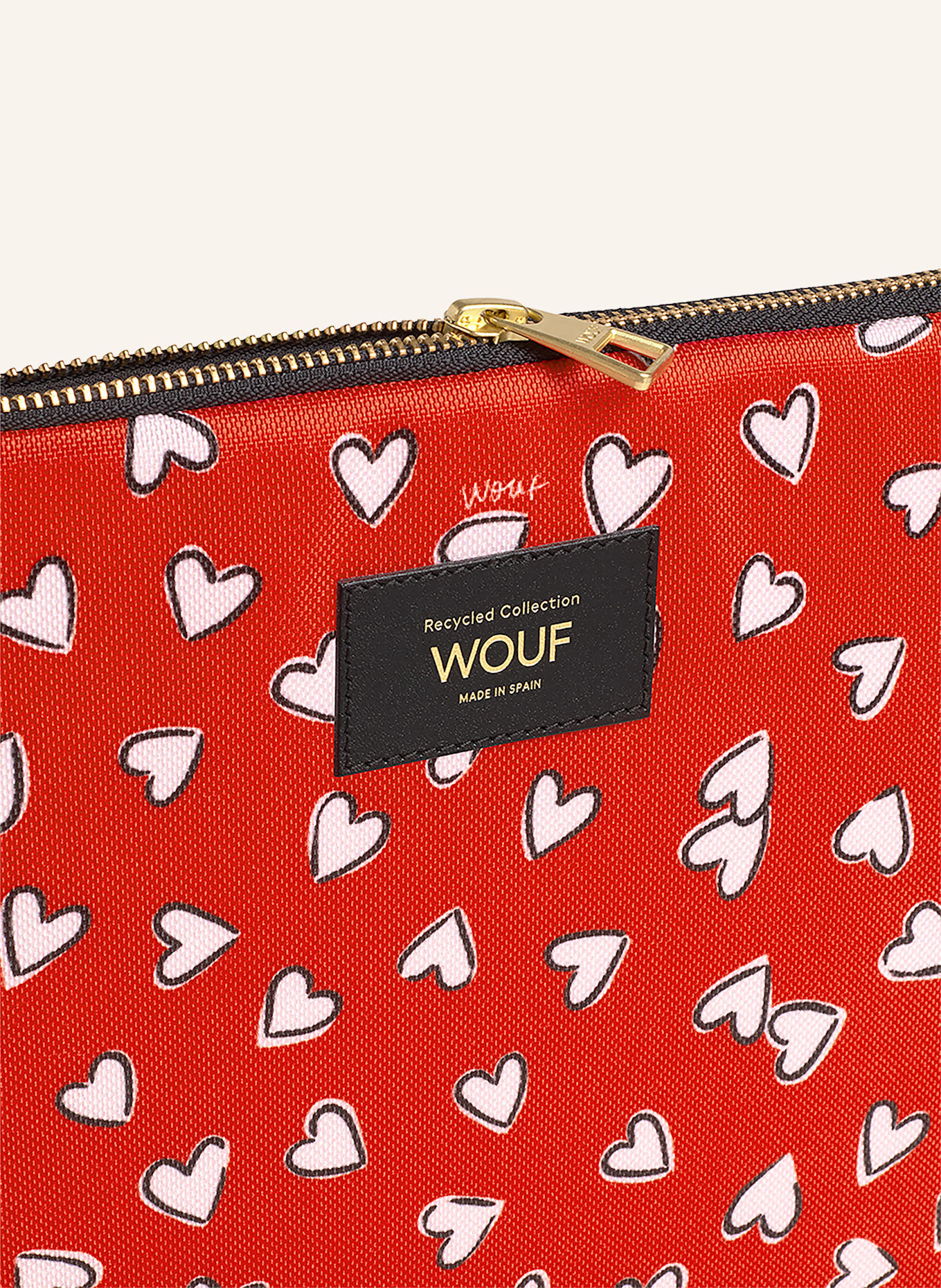 WOUF Etui na laptopa CRUSH: CZERWONY / BIAŁY