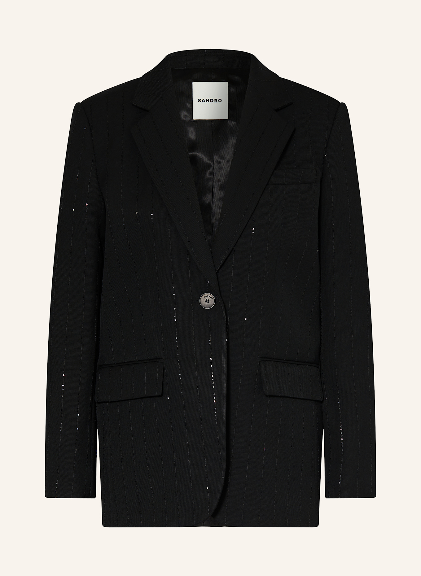 SANDRO Blazer mit Pailletten: SCHWARZ