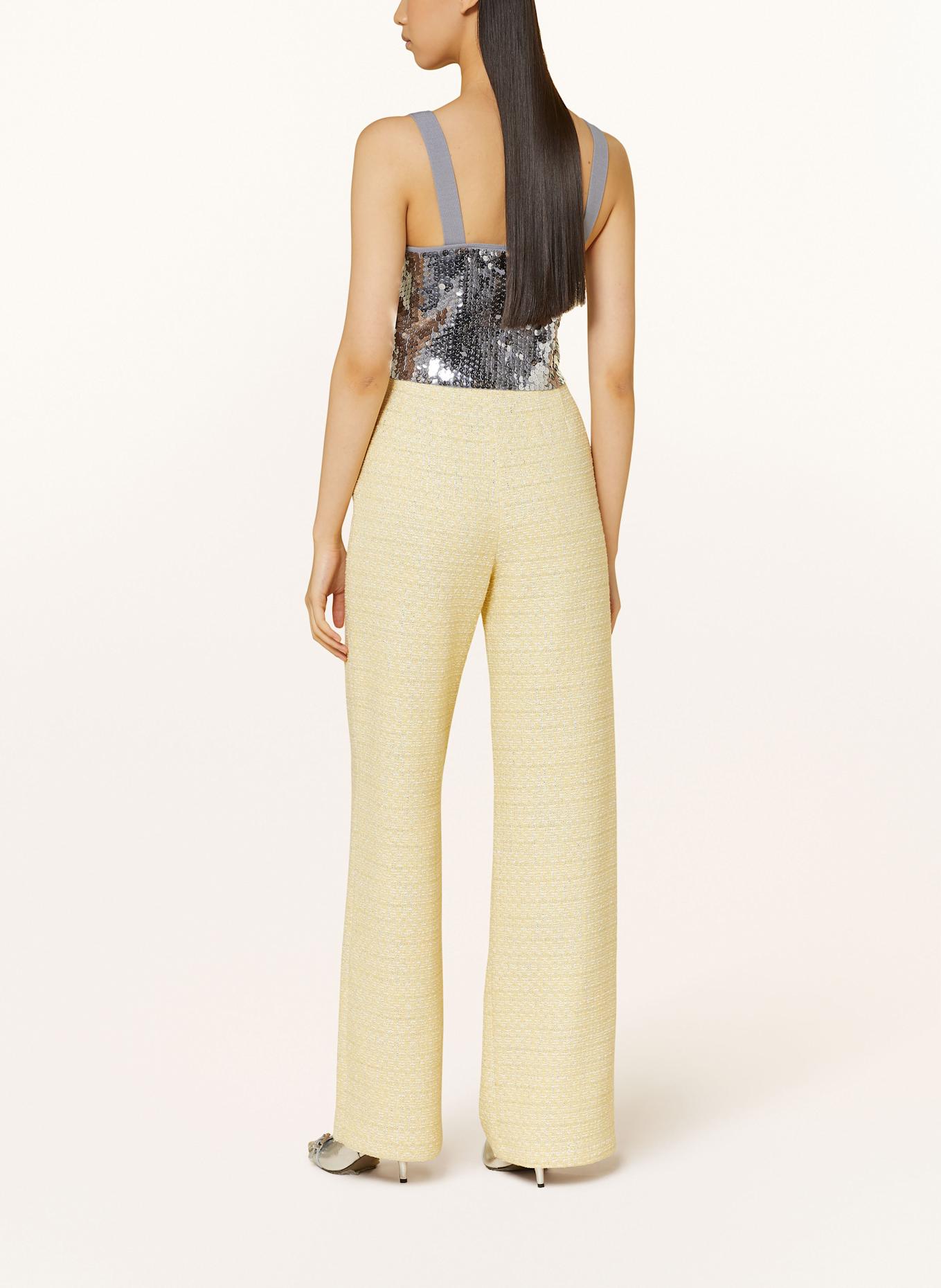 maje Tweed-Hose mit Glitzergarn: GELB