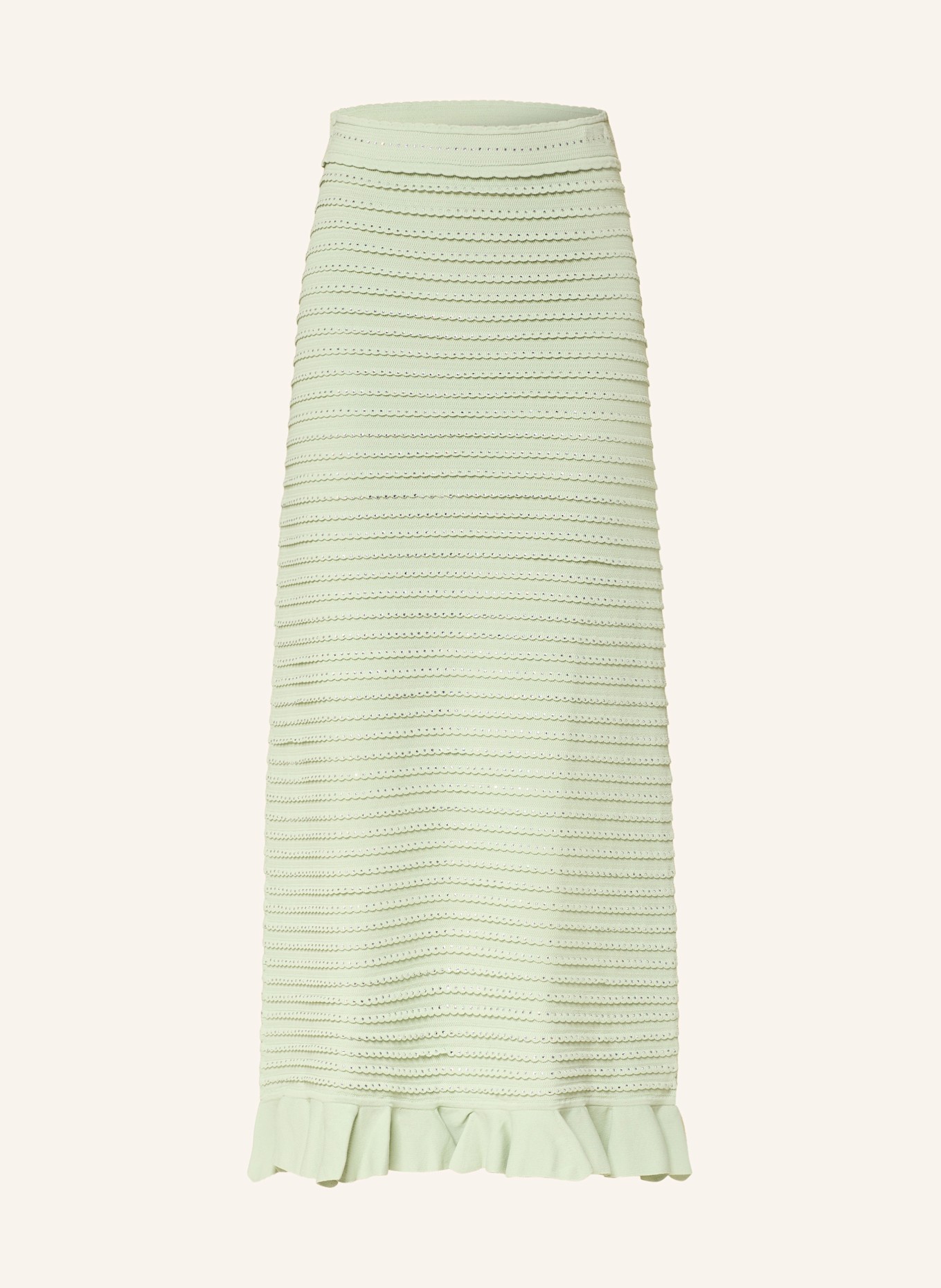 SANDRO Strickrock: HELLGRÜN