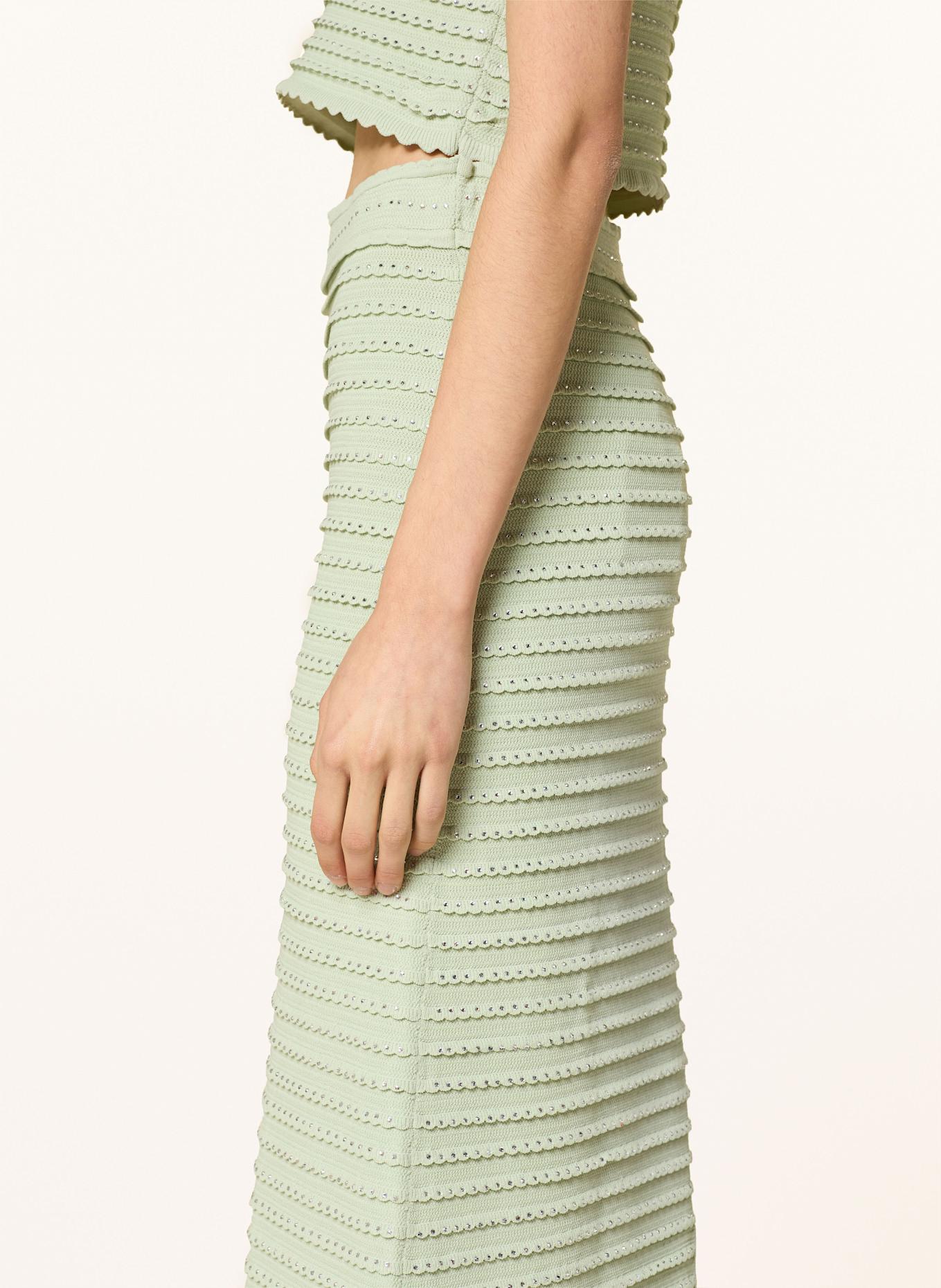 SANDRO Strickrock: HELLGRÜN