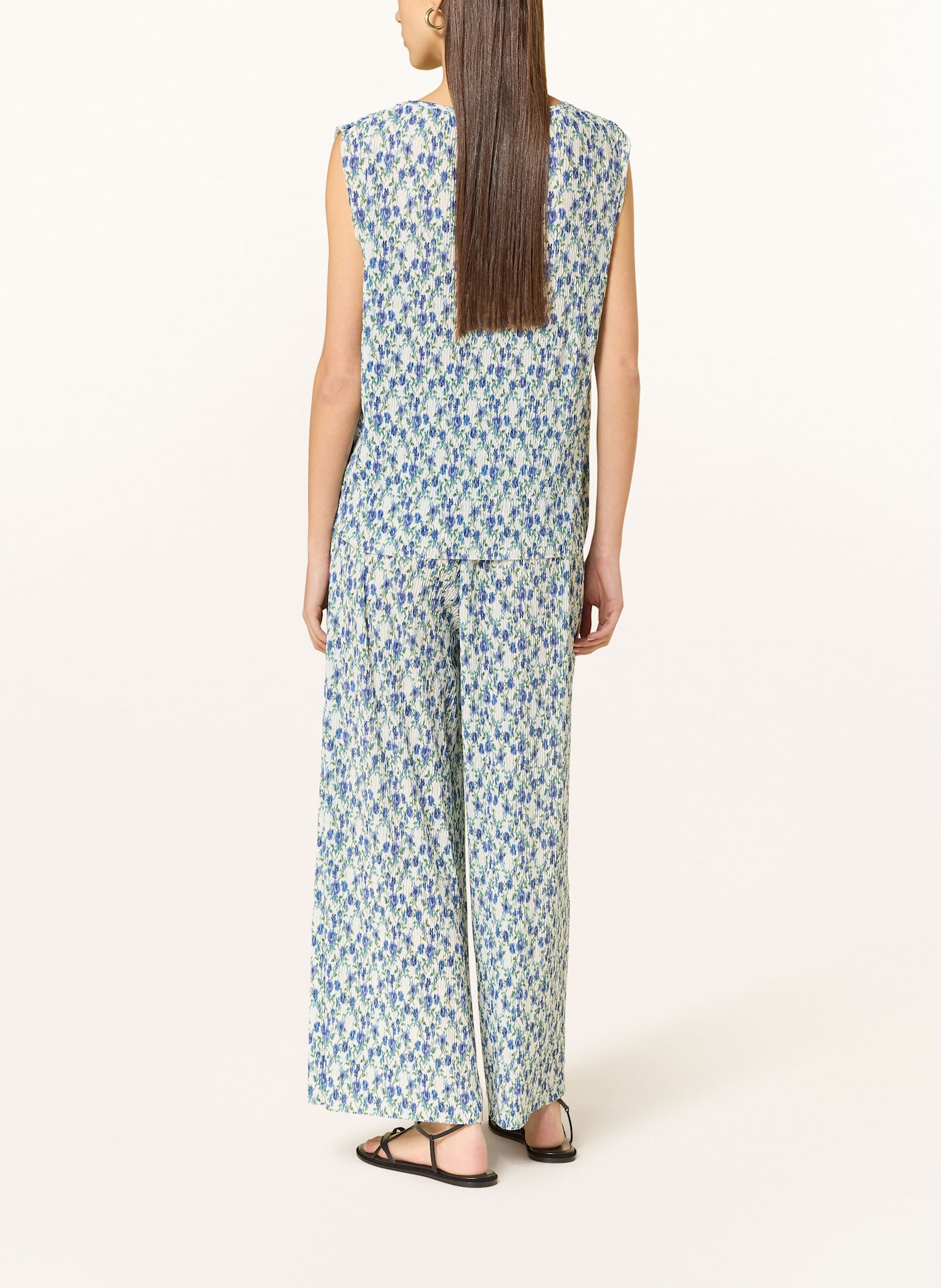 Rich & Royal Marlenehose: WEISS / BLAU / GRÜN