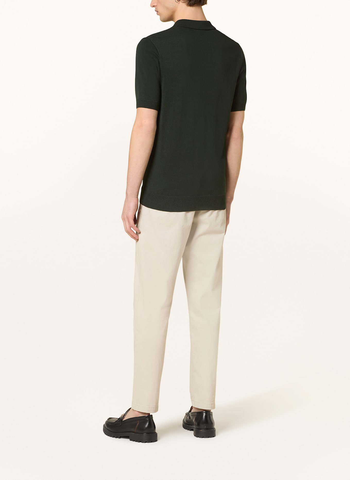FRED PERRY Strick-Poloshirt, Farbe: DUNKELGRÜN (Bild 3)